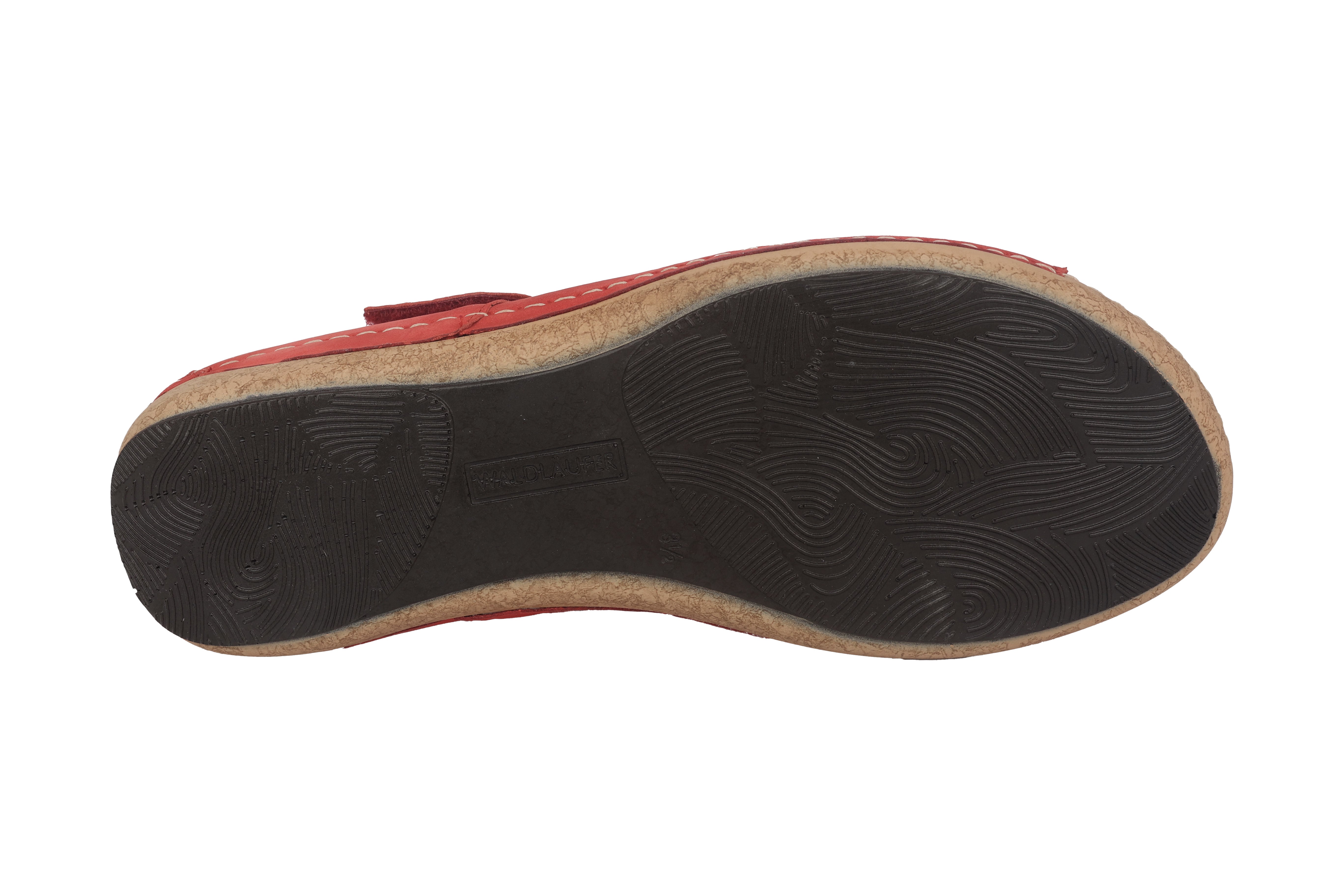 Sandale femme coupe large (H) 'Heliett' - rouge