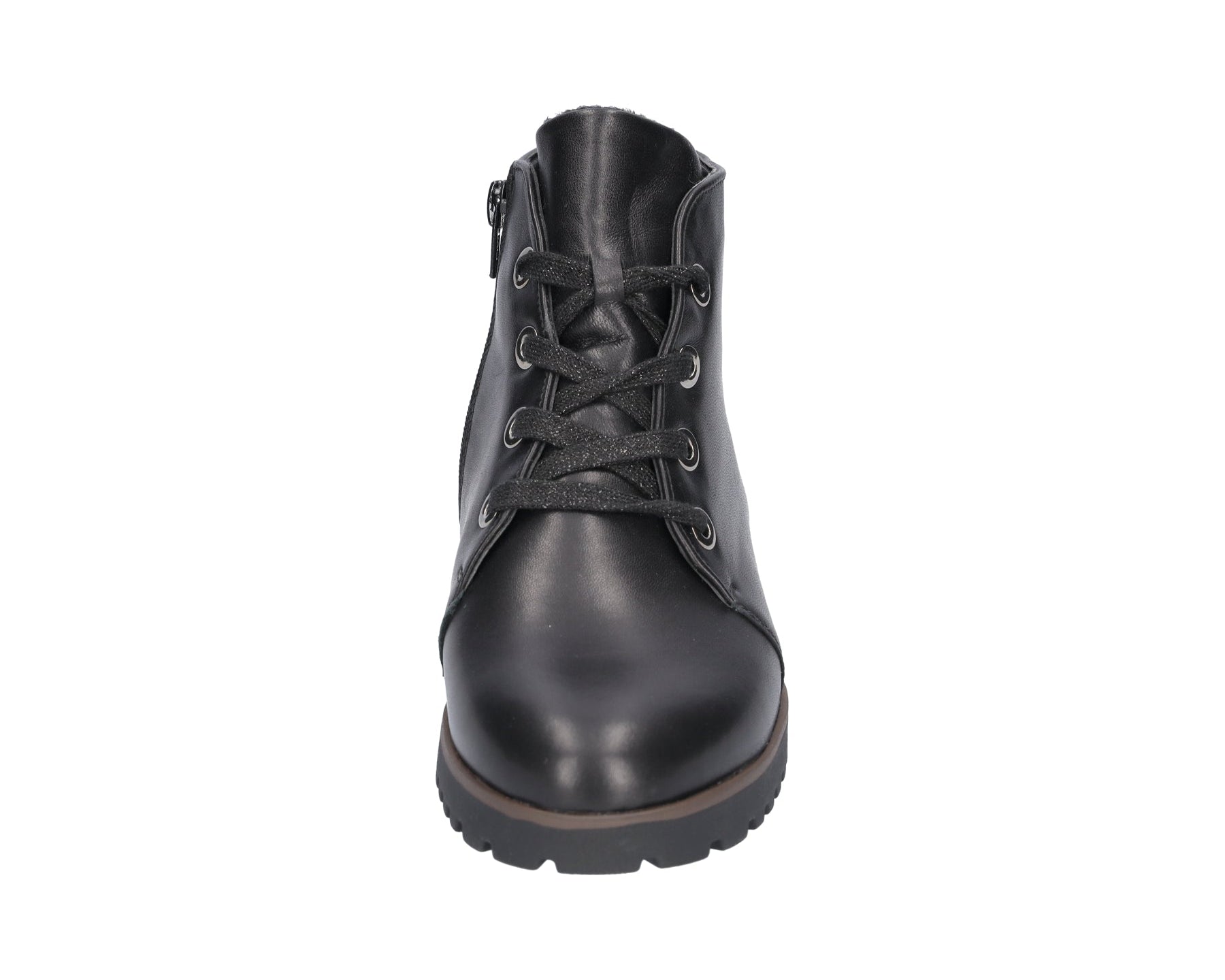 Damen-Stiefelette „H-Teresa“ mit weiter Passform (H), Schnürsenkel und Reißverschluss – Grün