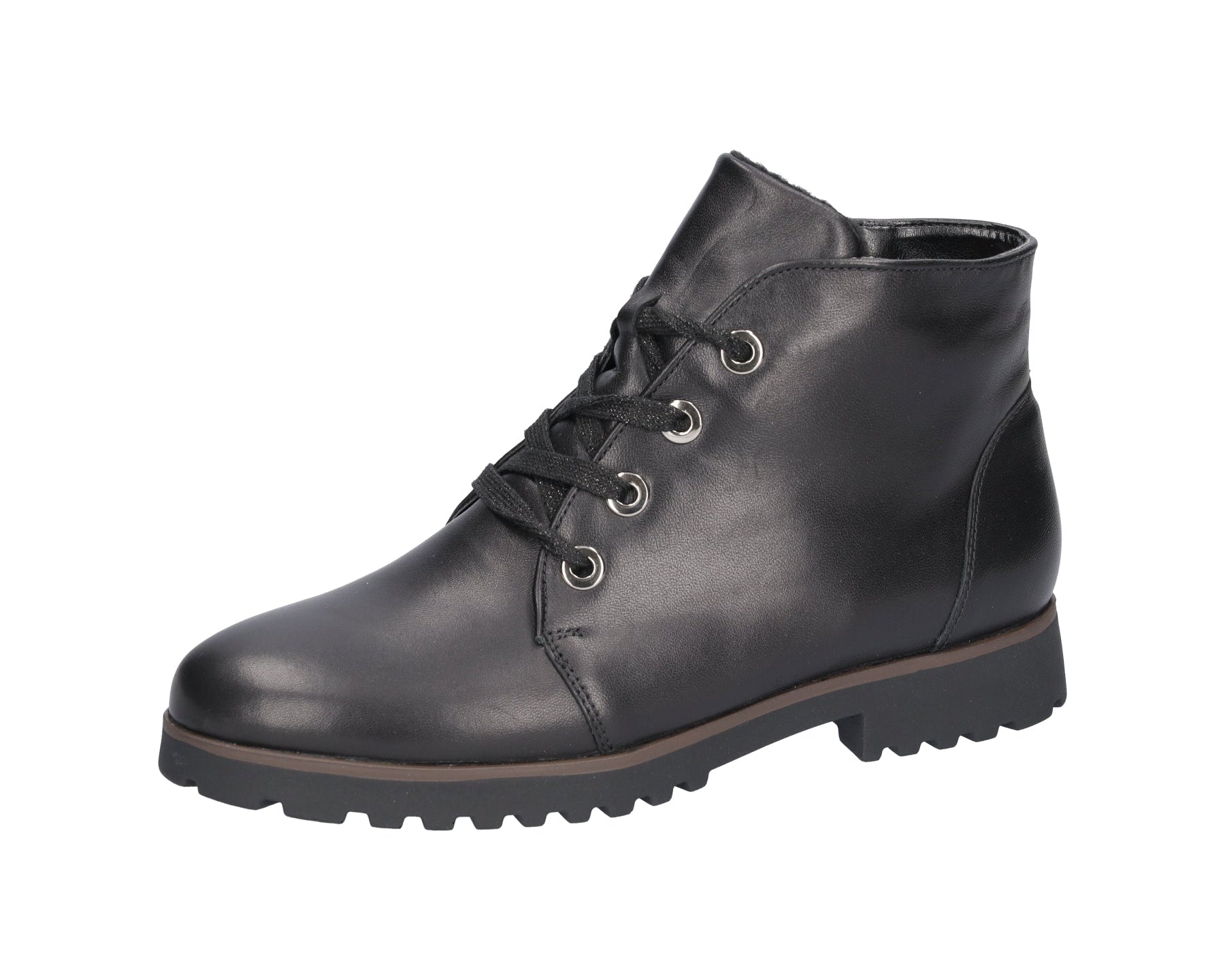 Damen-Stiefelette „H-Teresa“ mit weiter Passform (H), Schnürsenkel und Reißverschluss – Grün