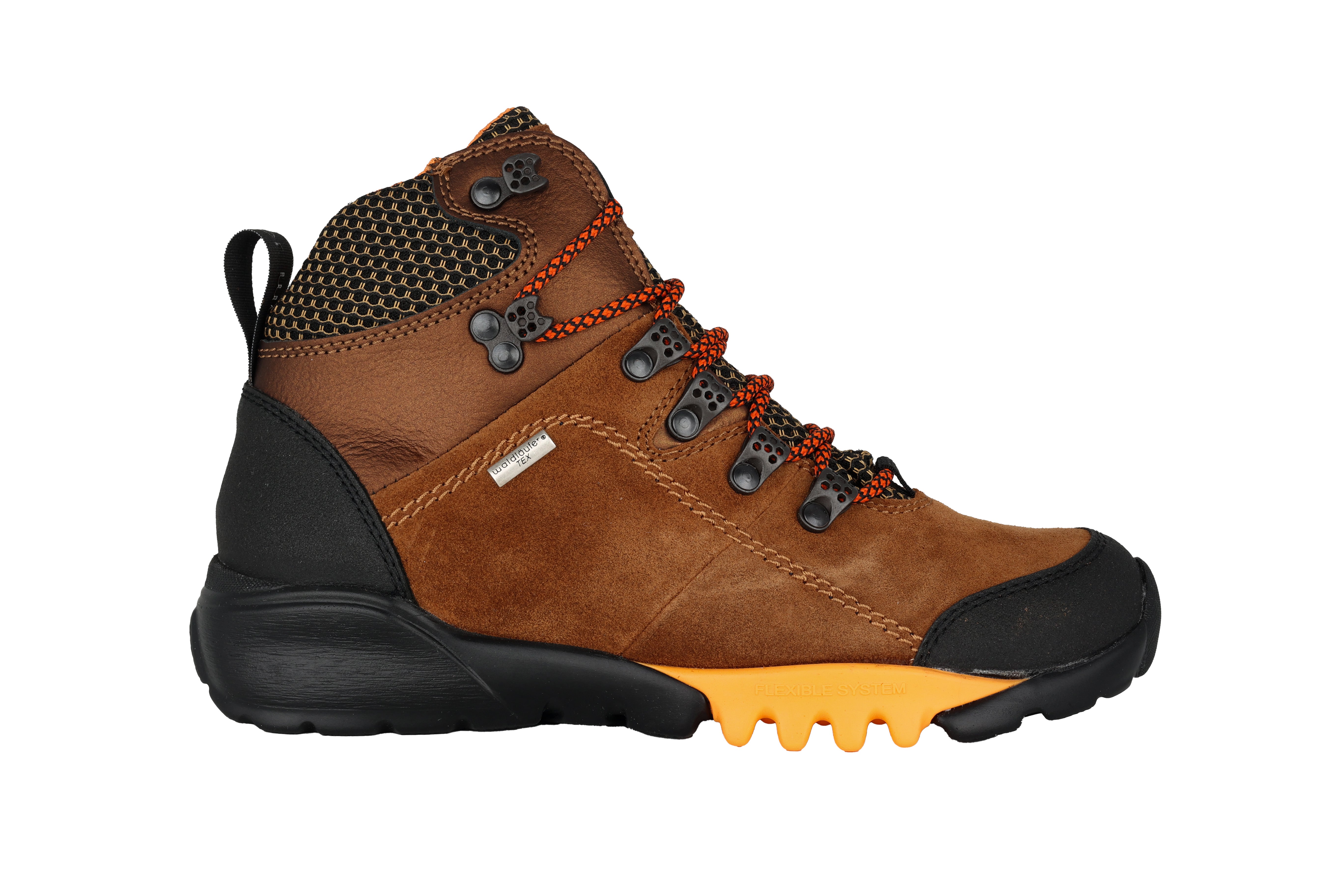 'H-Amiata' women's wide fit (H) walking waterproof boot - brown