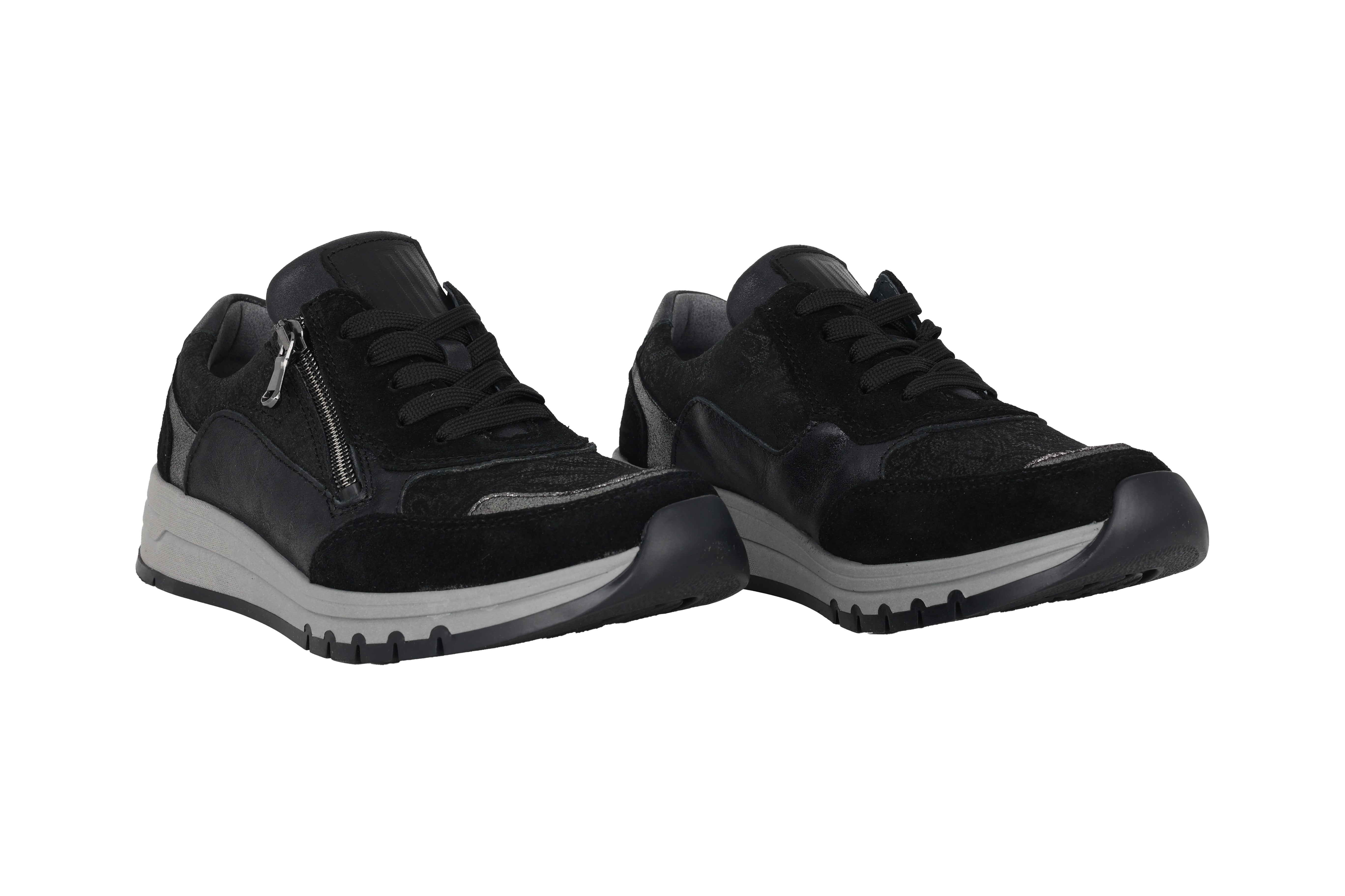 'H-April' women's wide fit (H) sneaker - black