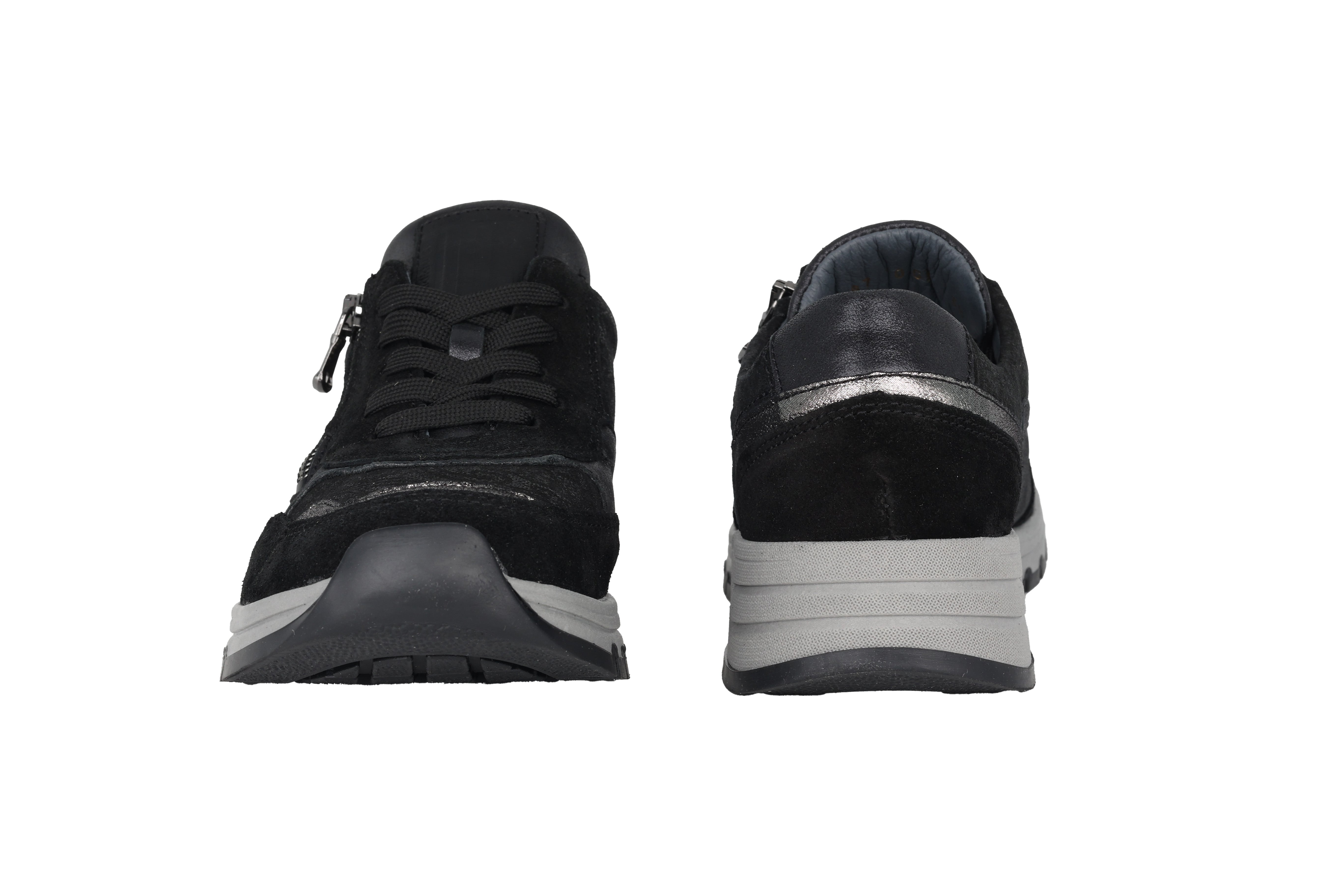 'H-April' women's wide fit (H) sneaker - black