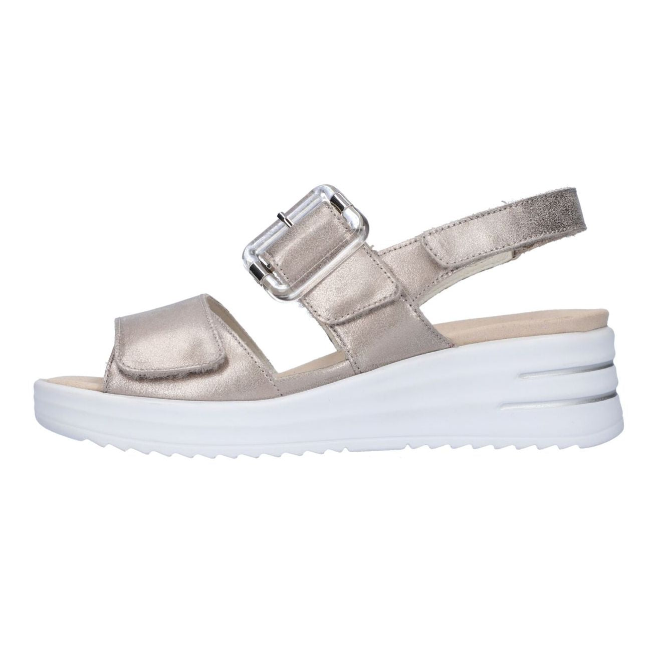 'H-Dina' women's wide fit (H) sandal - silver