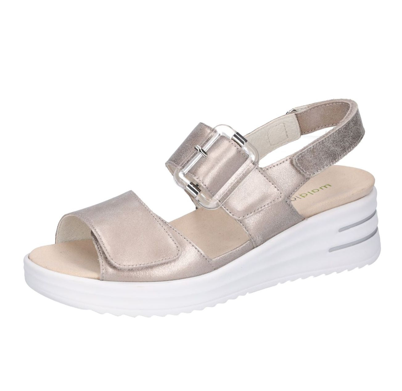 'H-Dina' women's wide fit (H) sandal - silver