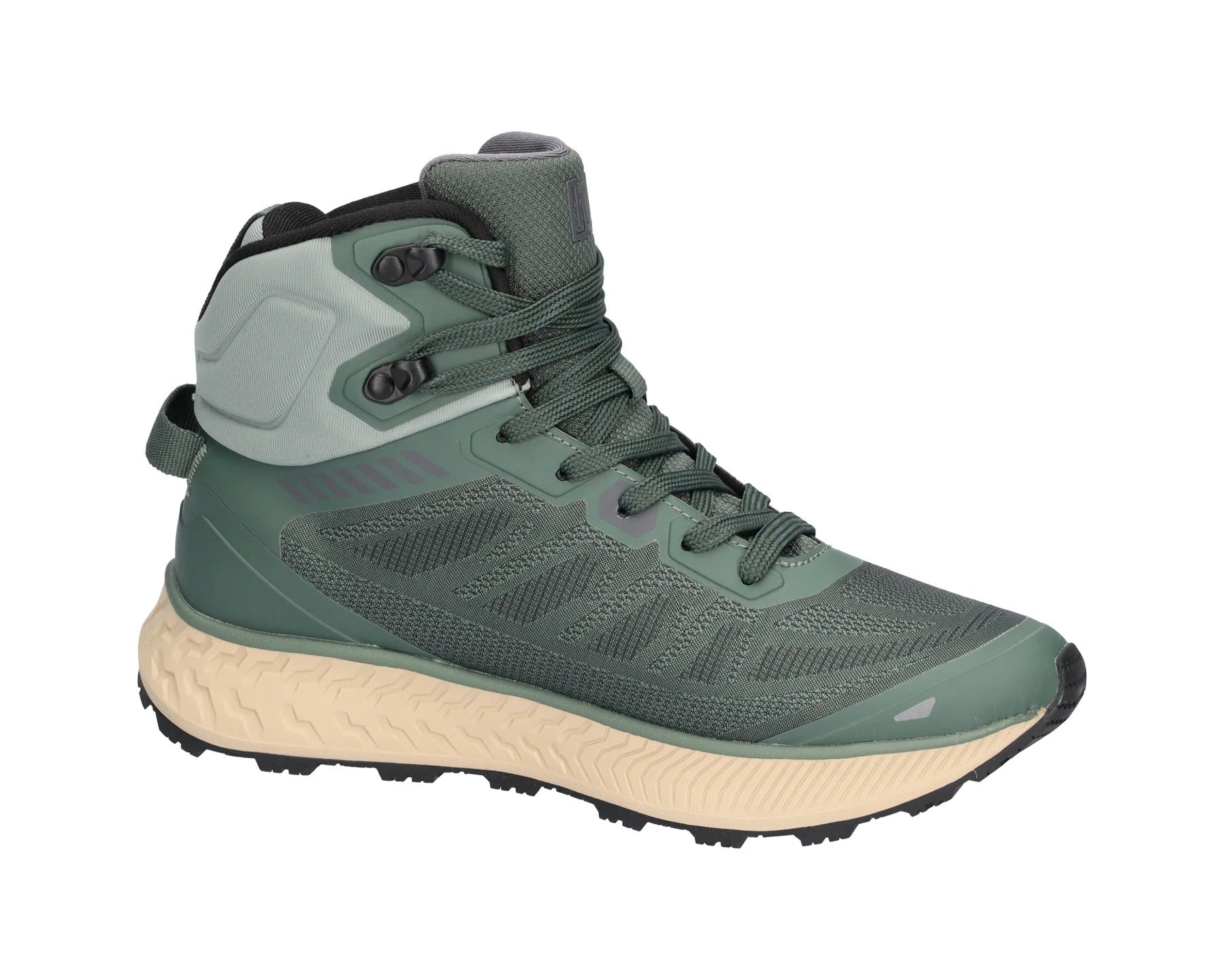 Stivaletto con cerniera e pizzo da donna "H-Teresa" a vestibilità ampia (H) - verde