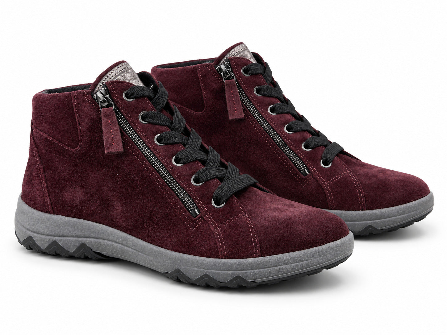 Botte à lacets coupe large (H) pour femme 'H-Teresa' - Violet