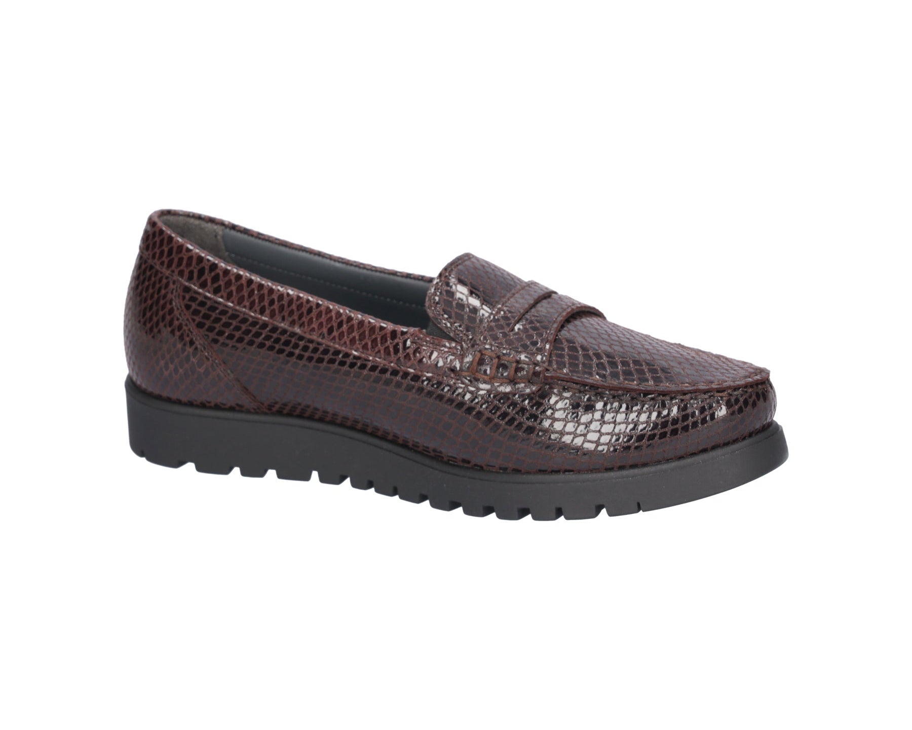 'Hegli' dame loafer i bred pasform (H) - brun