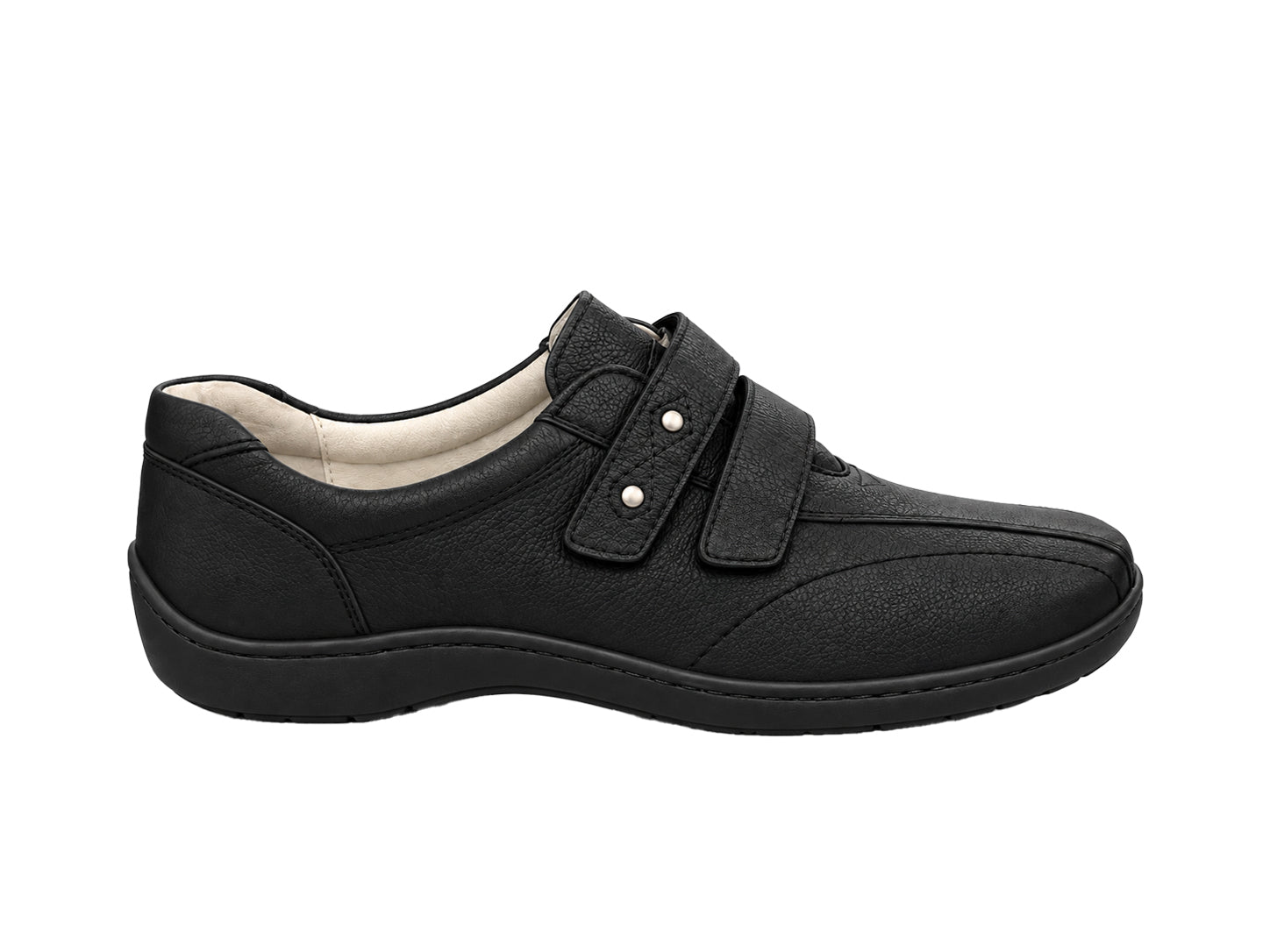'Henni' damesko med bred pasform (H) - sort