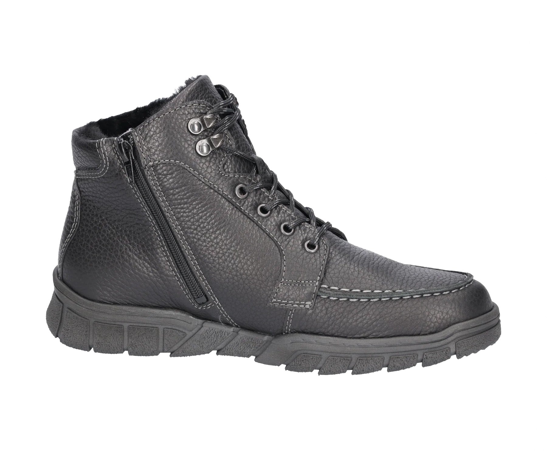 'H-Lino' men's wide fit (H) ankle boot - black