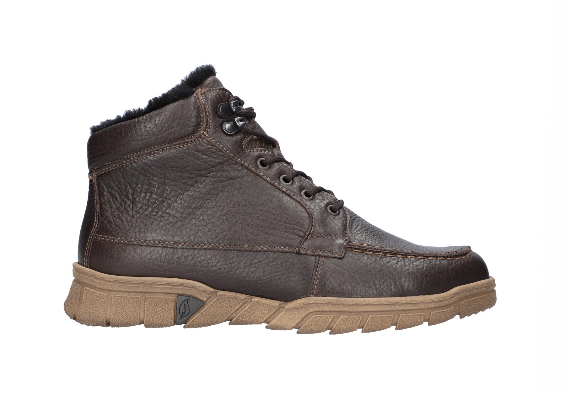 'H-Lino' men's wide fit (H) ankle boot - brown