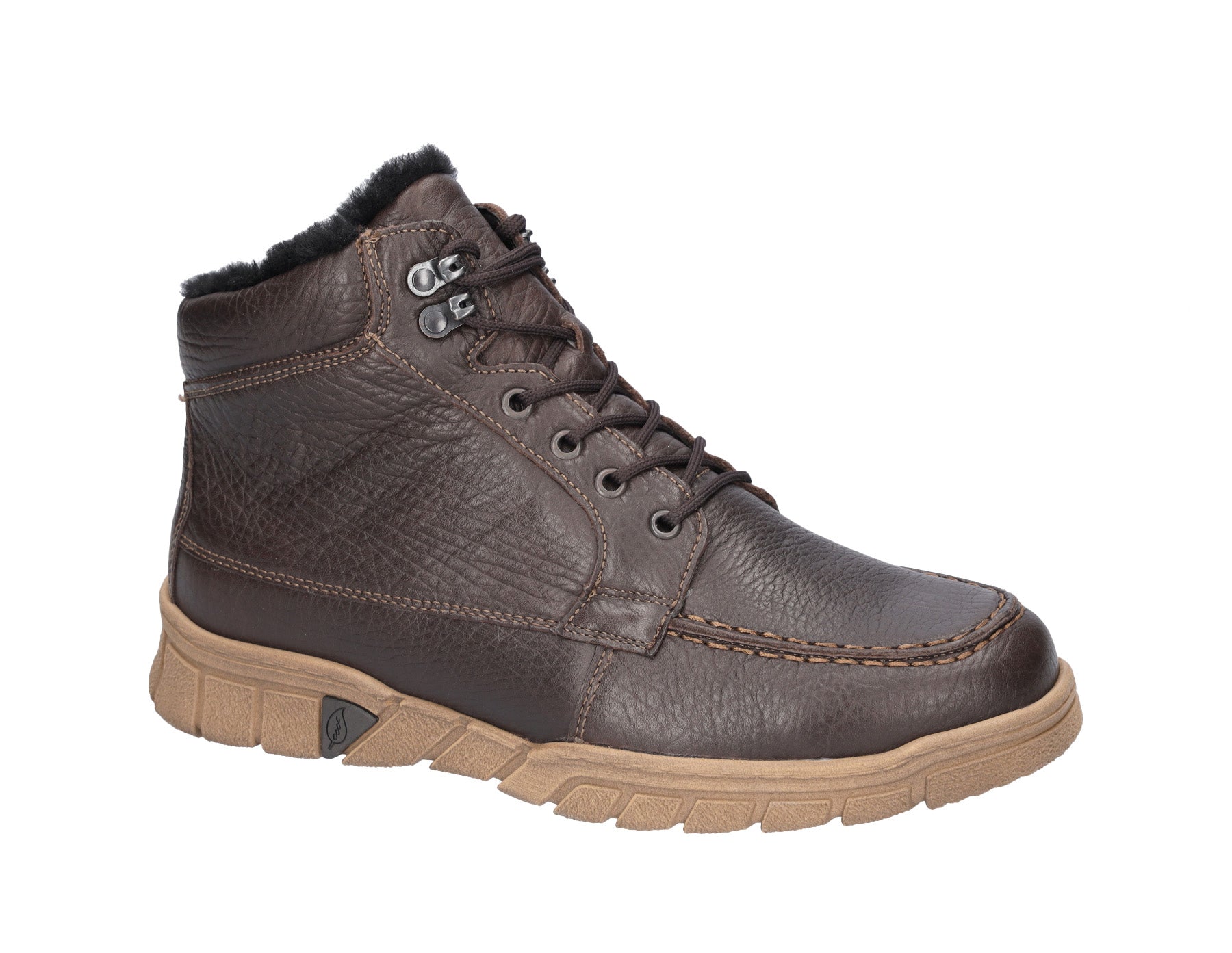 'H-Lino' men's wide fit (H) ankle boot - brown