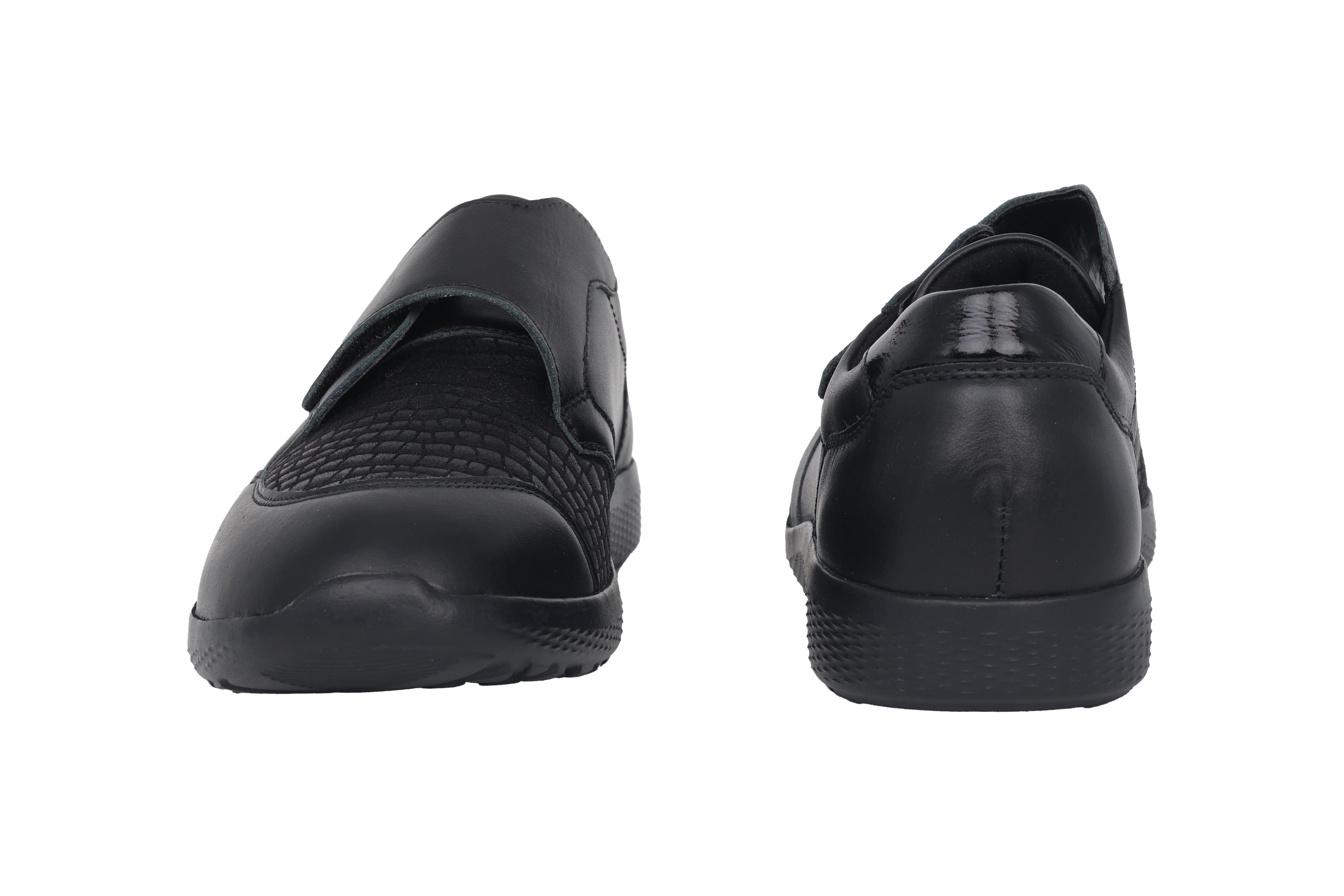 'M-Ira' damesschoenen met zeer brede (M) bandjes - zwart