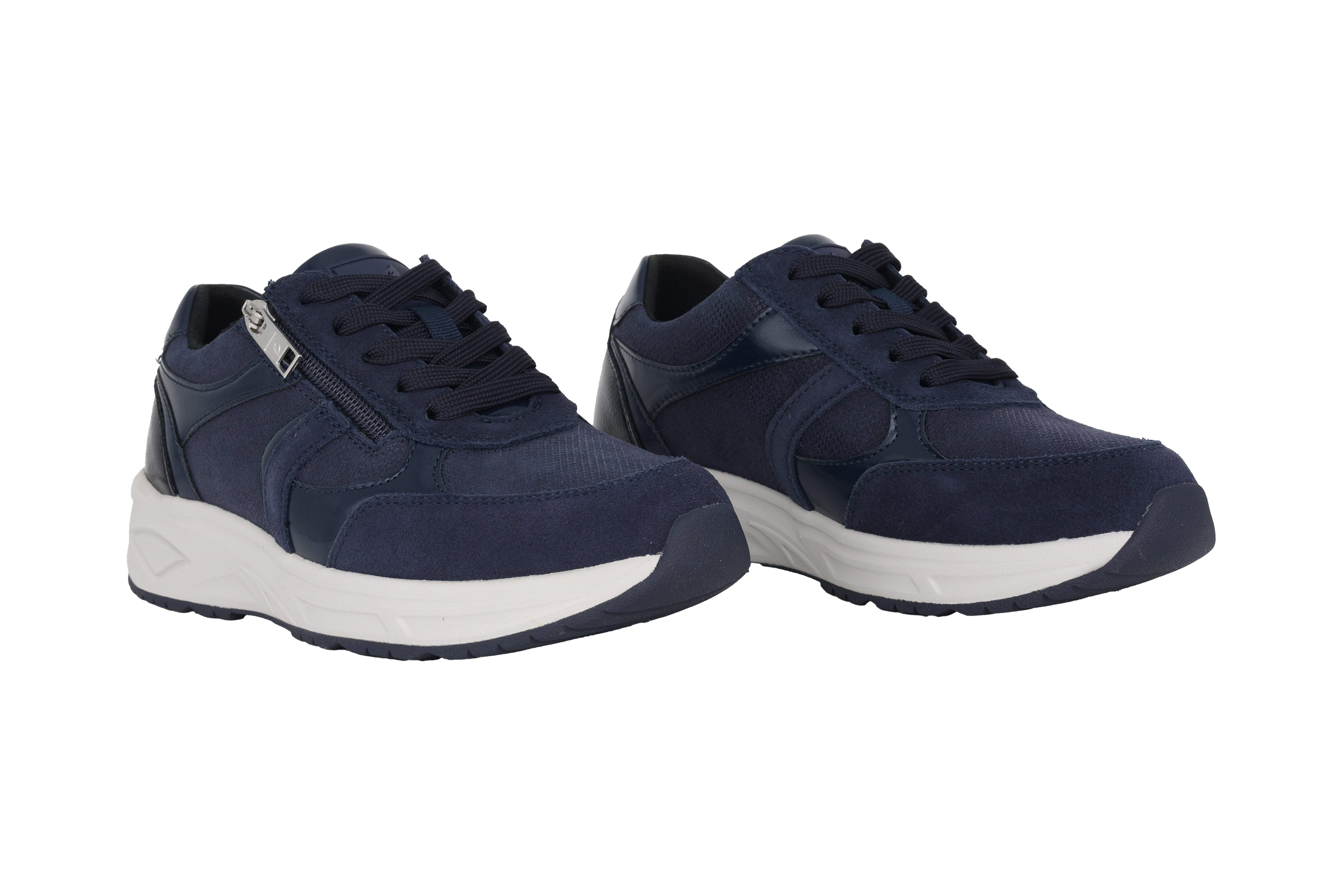 'H-Jill' damessneakers met brede pasvorm (H) - blauw