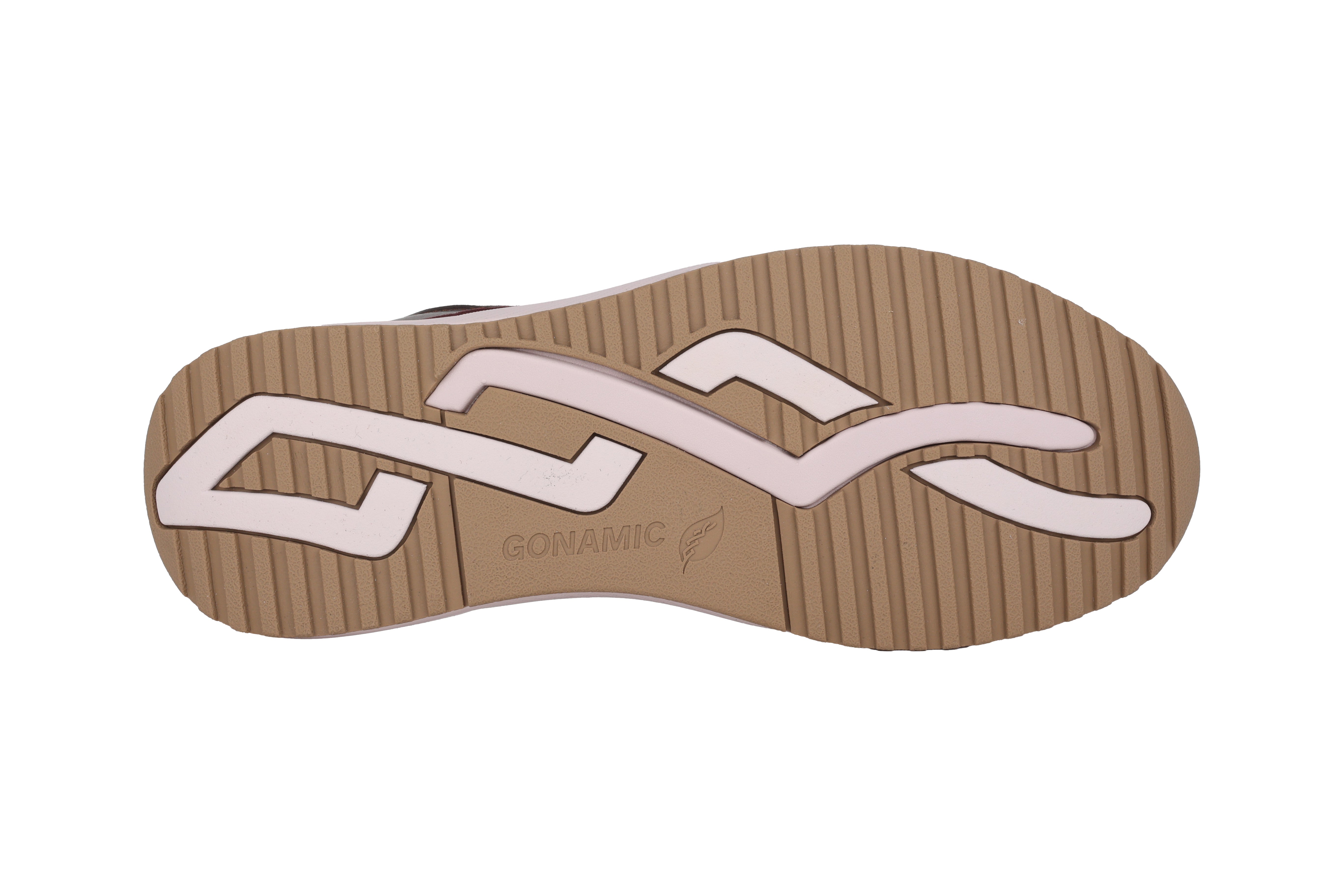 'H-Mara' damessneaker met brede pasvorm (H) en veters met rits - rood