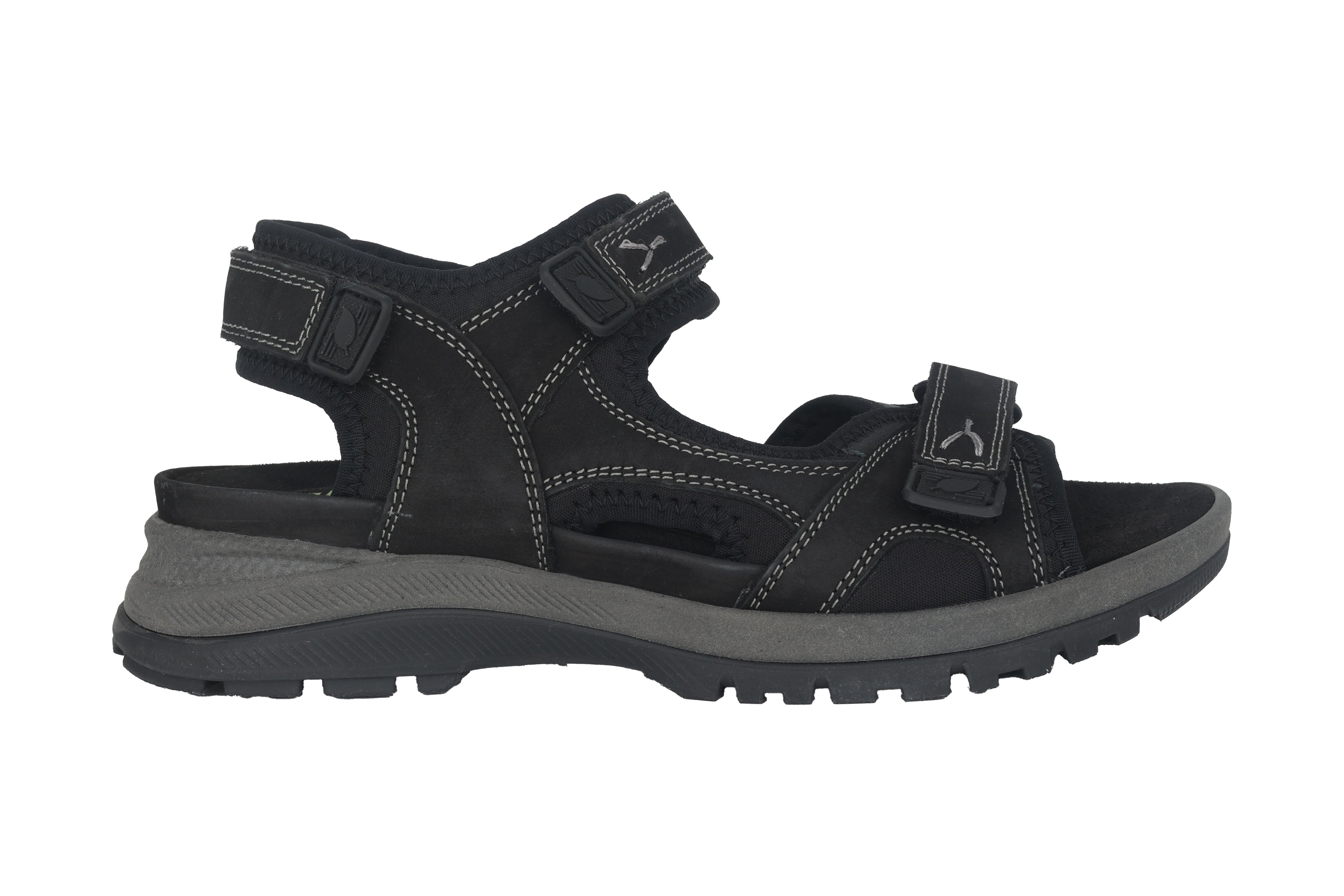 Damessandaal 'H-Sora' met brede pasvorm (H) - zwart