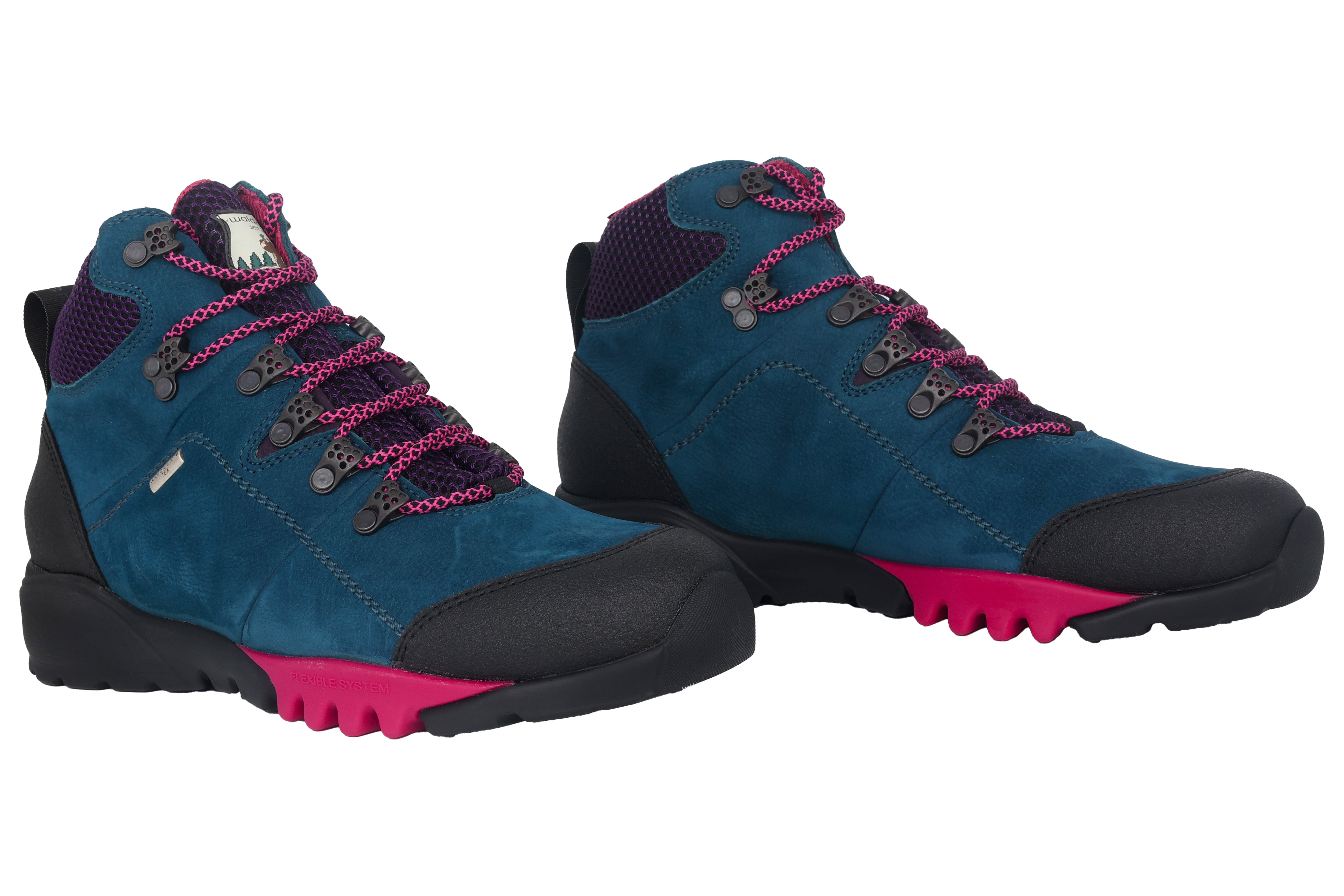 'H-Amiata' women's wide fit (H)waterproof outdoor boot - blue
