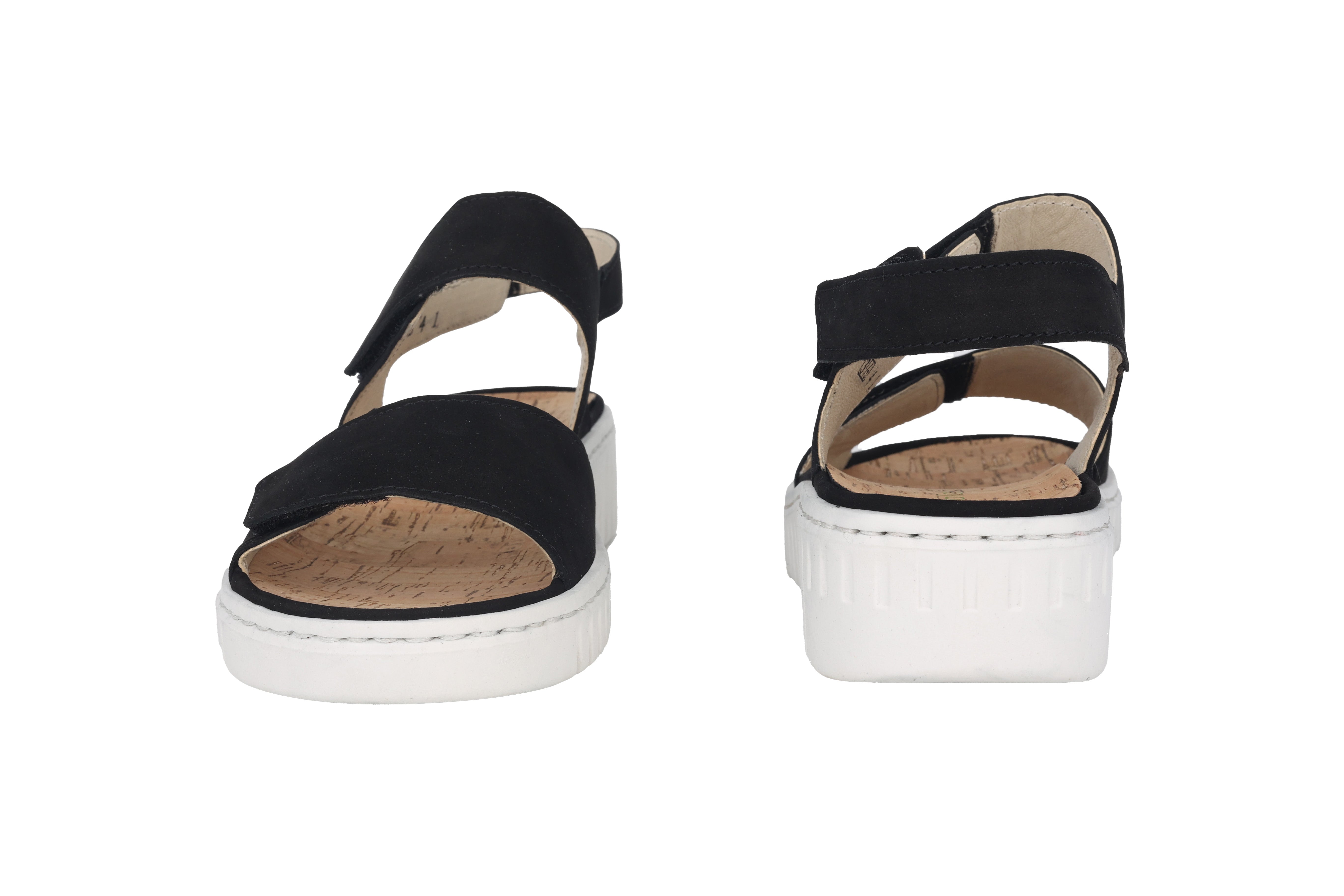 Damensandale „H-Willow“ mit weiter Passform (H) – Schwarz