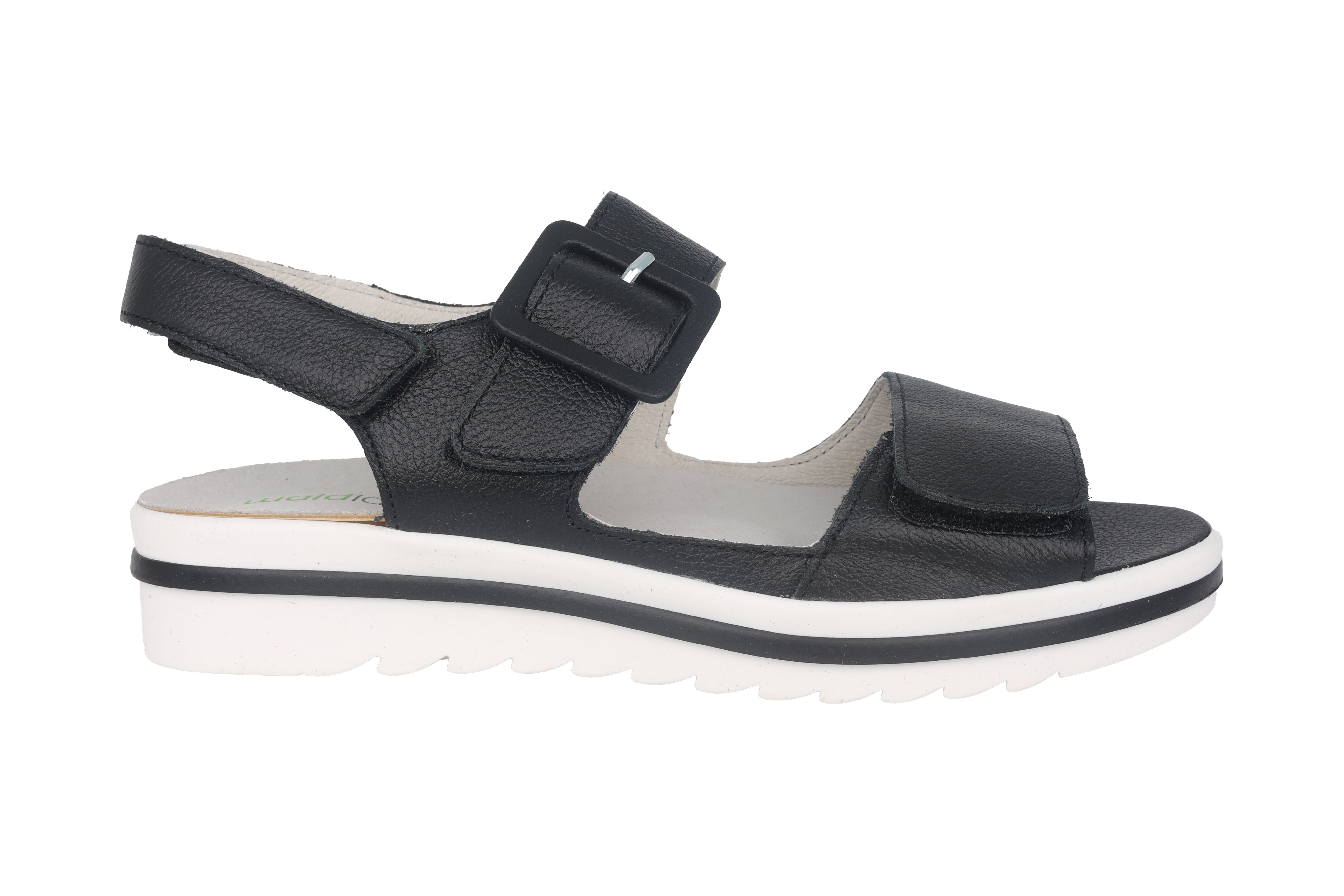 Damensandale 'Hakura' mit weiter Passform (H) – Schwarz