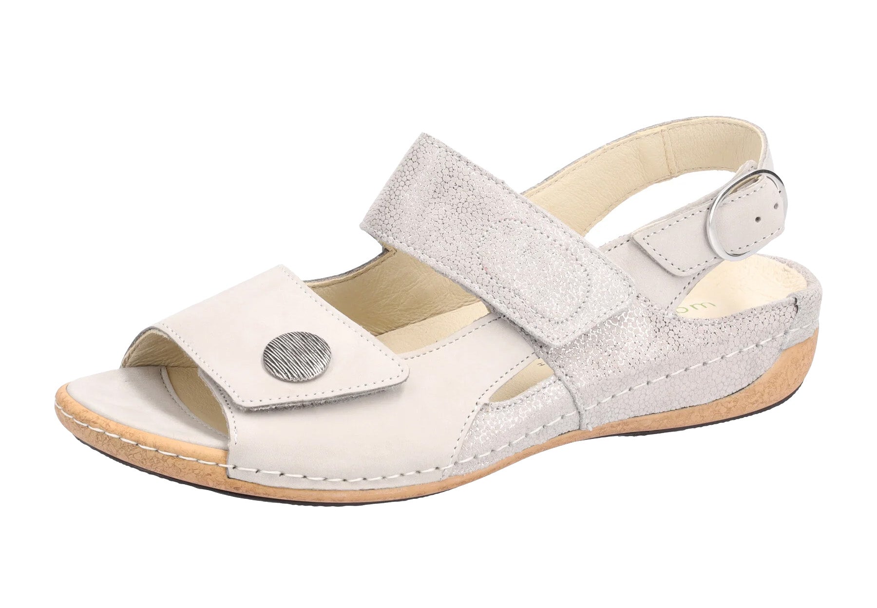 Sandalo "Heliett" da donna con vestibilità ampia (H) - grigio