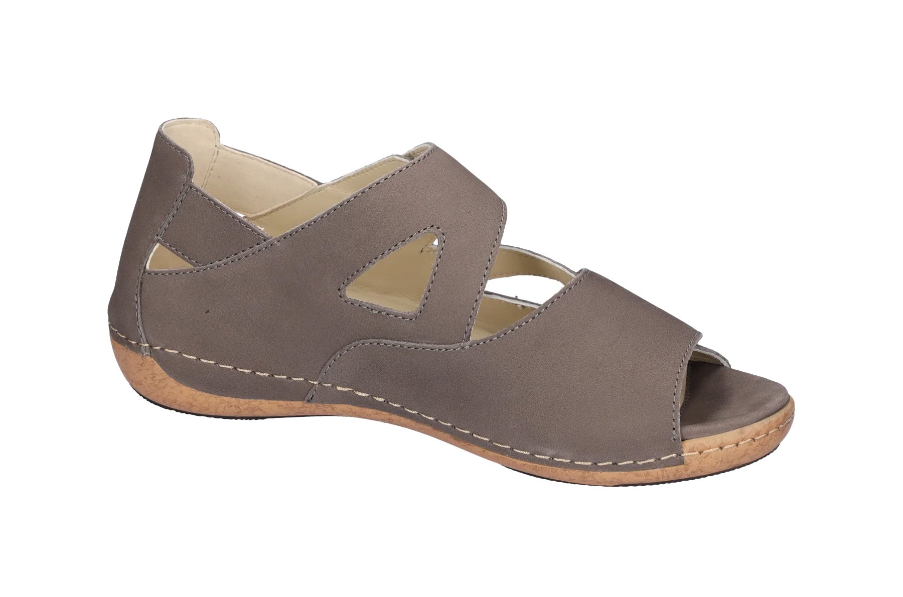 'Heliett' women's wide fit (H) sandal - taupe