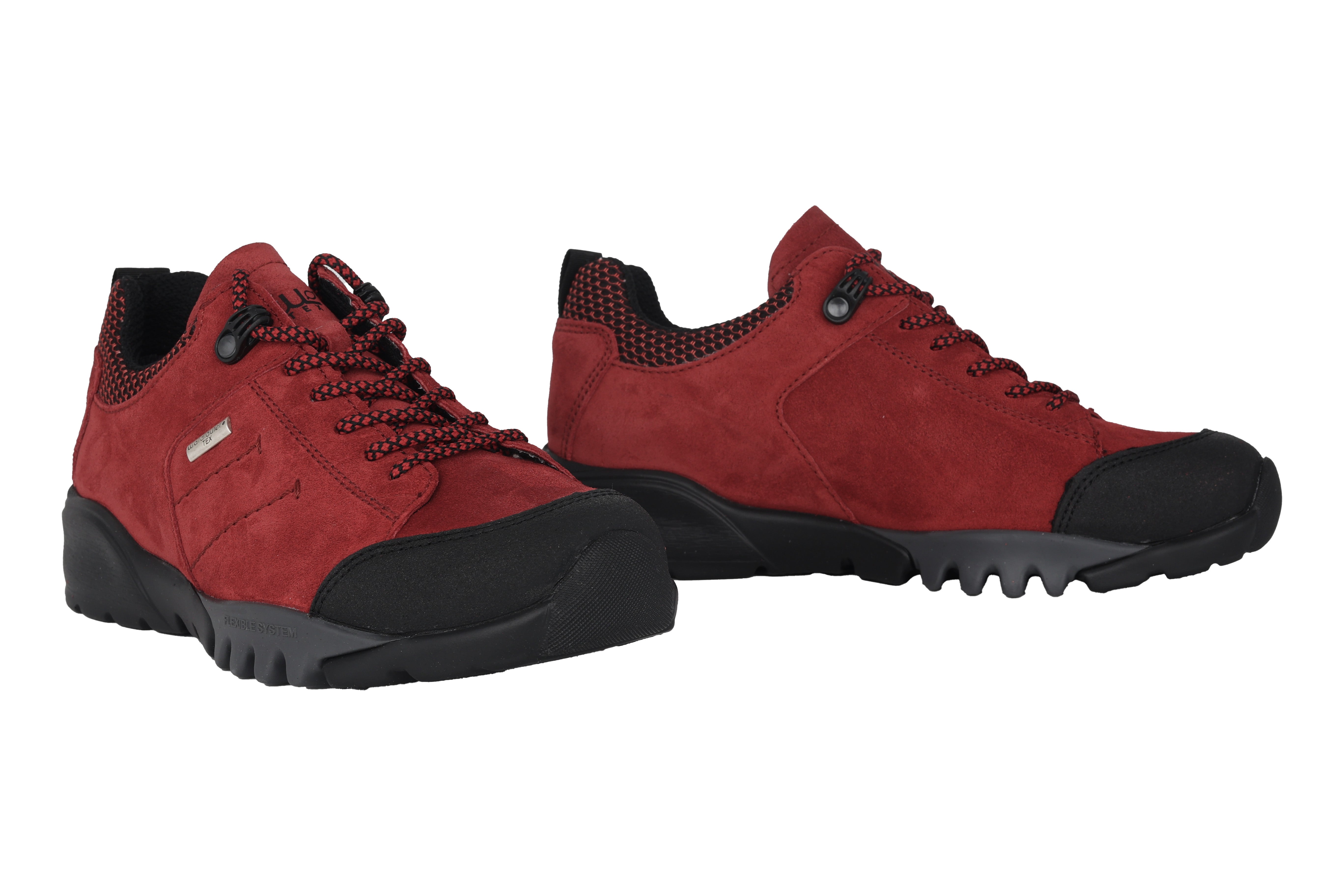 'H-Amiata' women's wide fit (H) waterproof walking sneaker - red
