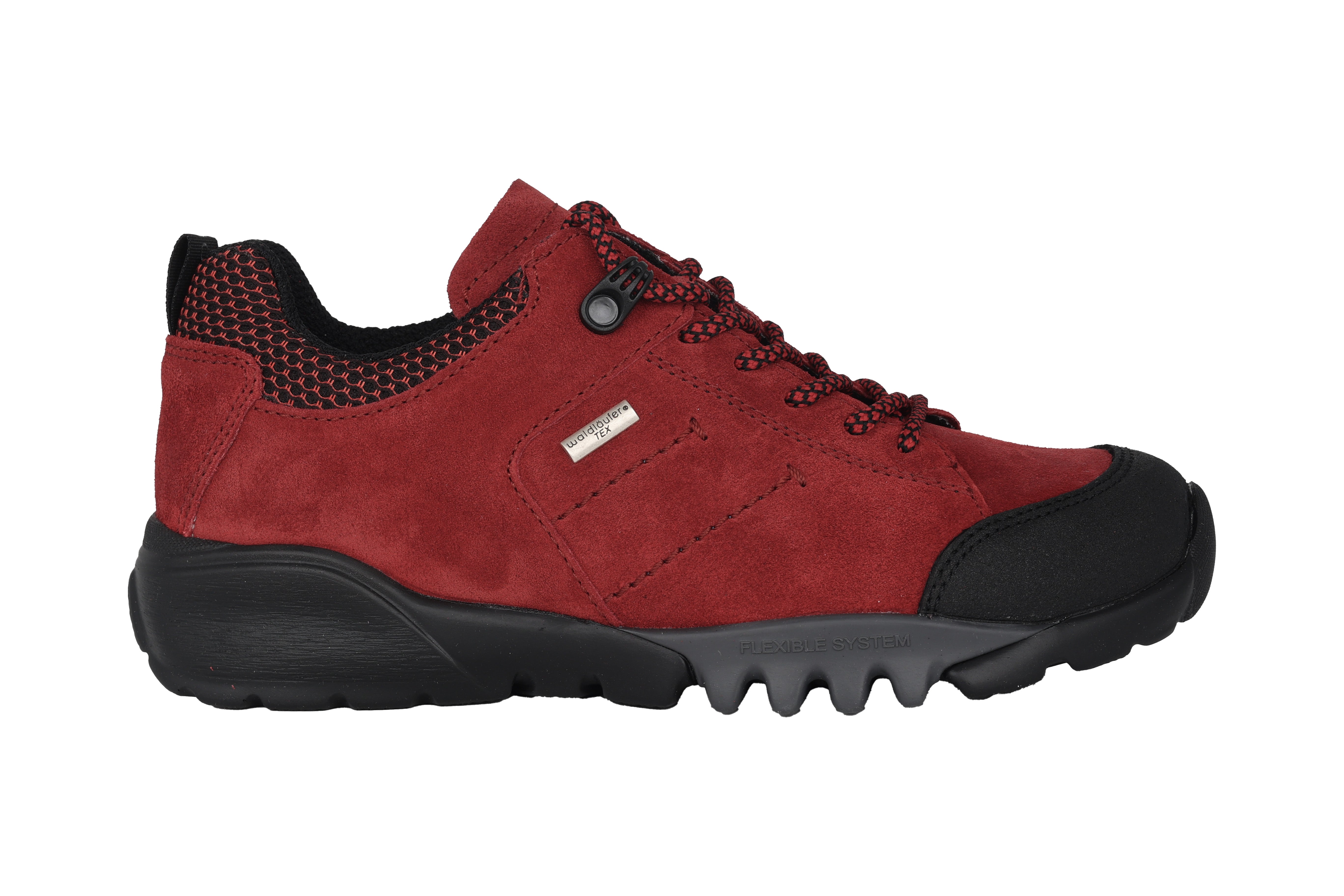 'H-Amiata' women's wide fit (H) waterproof walking sneaker - red