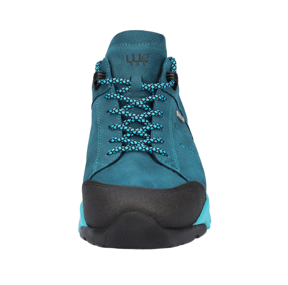 'H-Amiata' women's wide fit (H) waterproof walking sneaker - blue