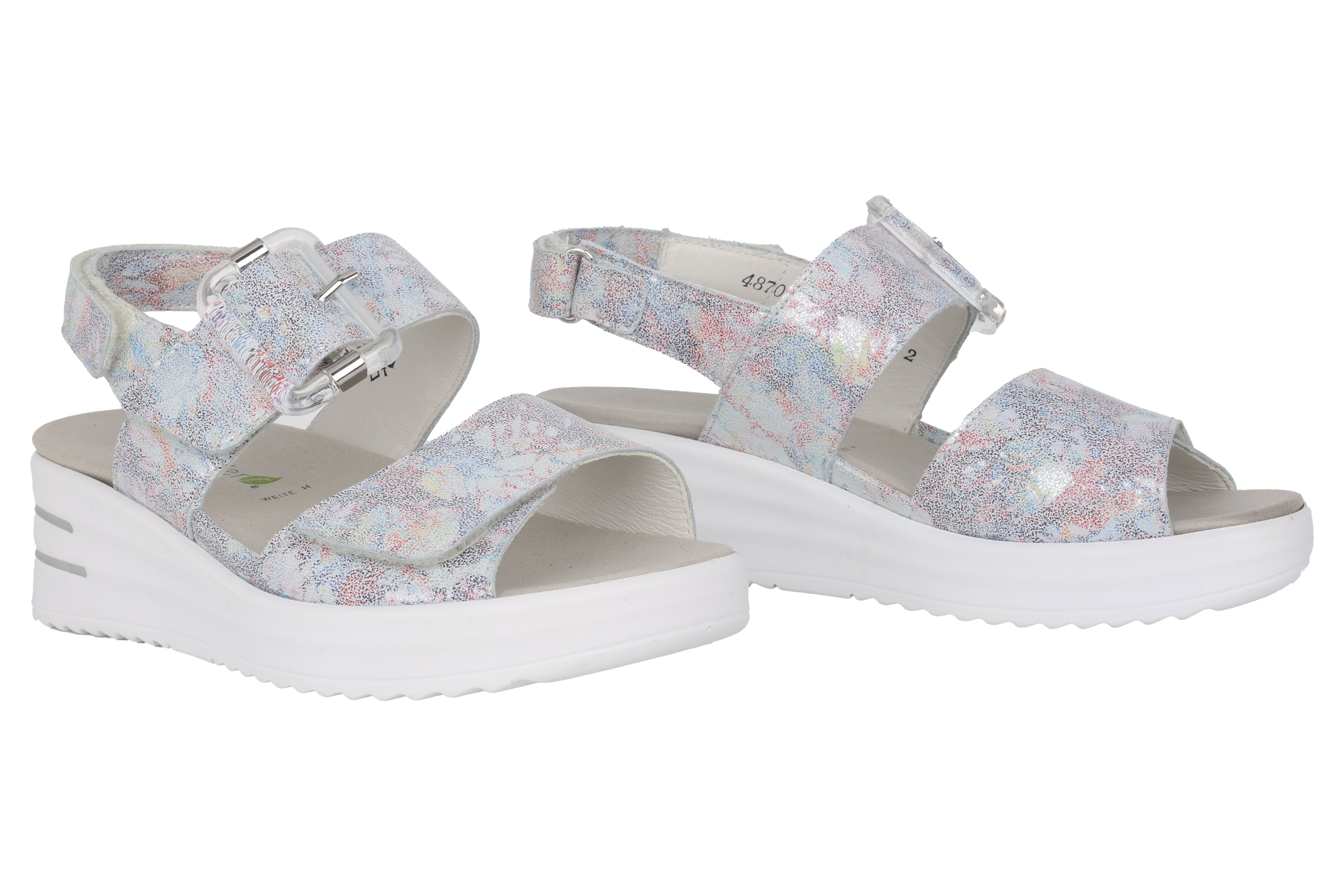 'H-Dina' women's wide fit (H) sandal - multicolour