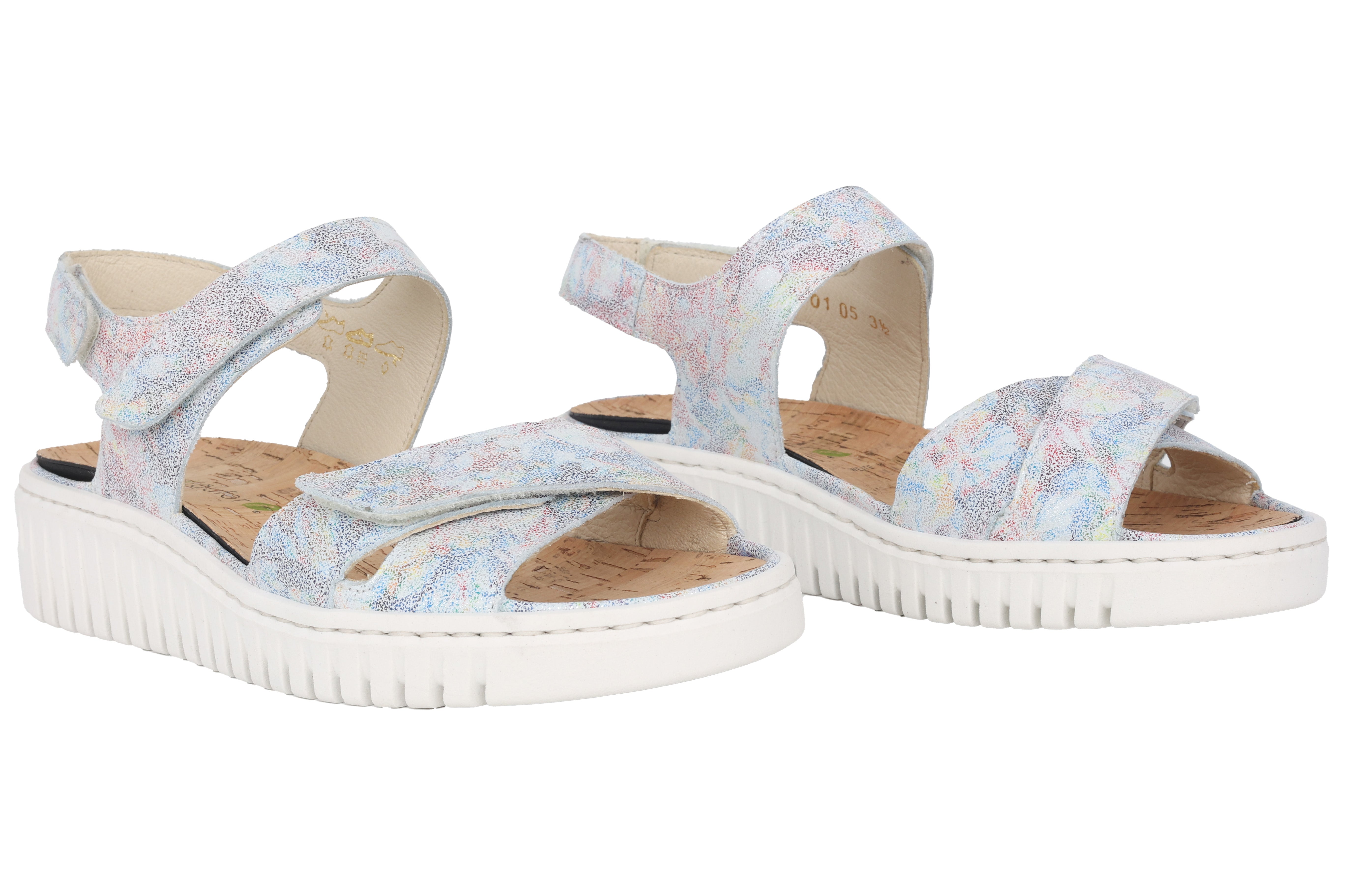 Damessandaal 'H-Willow' met brede pasvorm (H) - veelkleurig