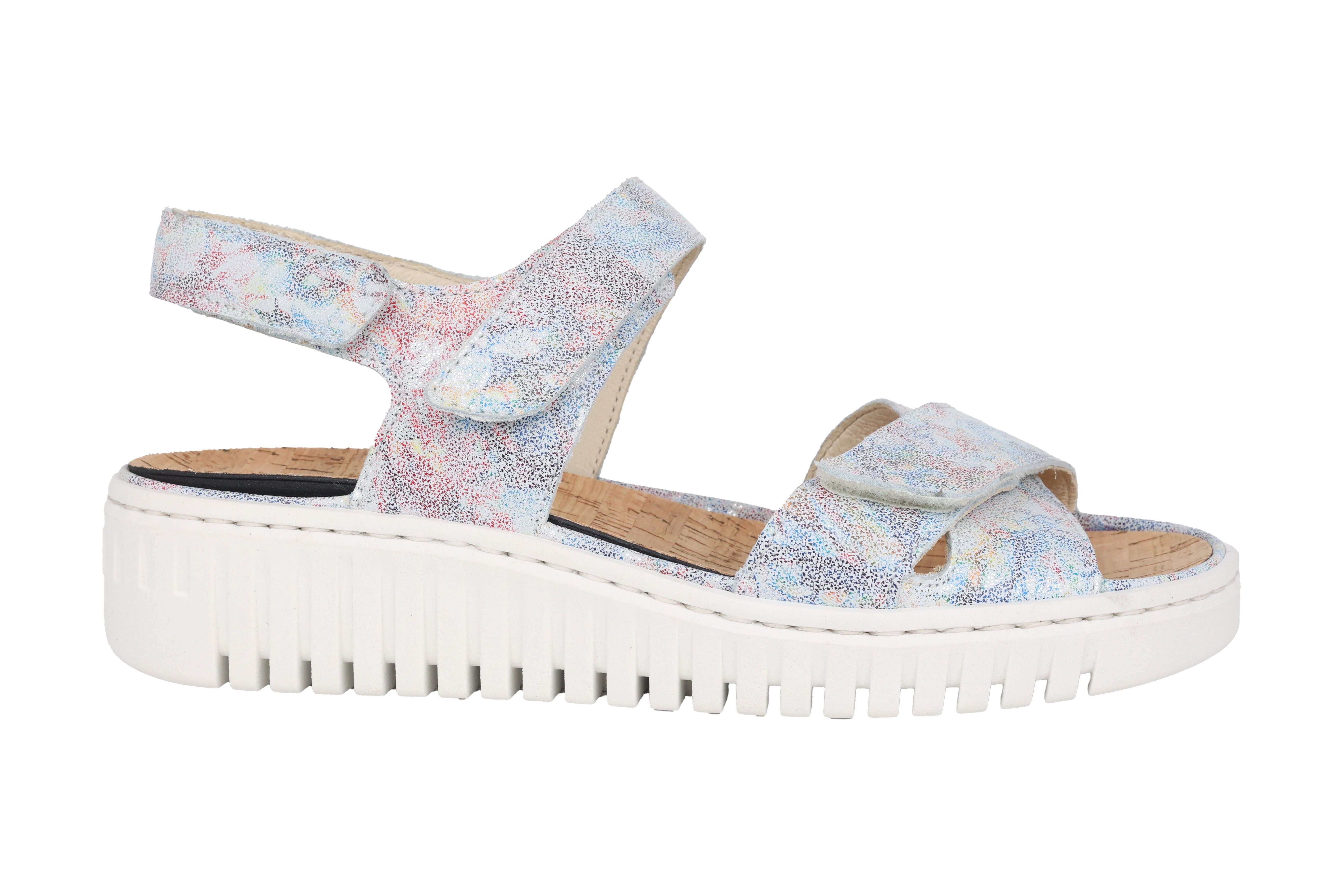 Damessandaal 'H-Willow' met brede pasvorm (H) - veelkleurig