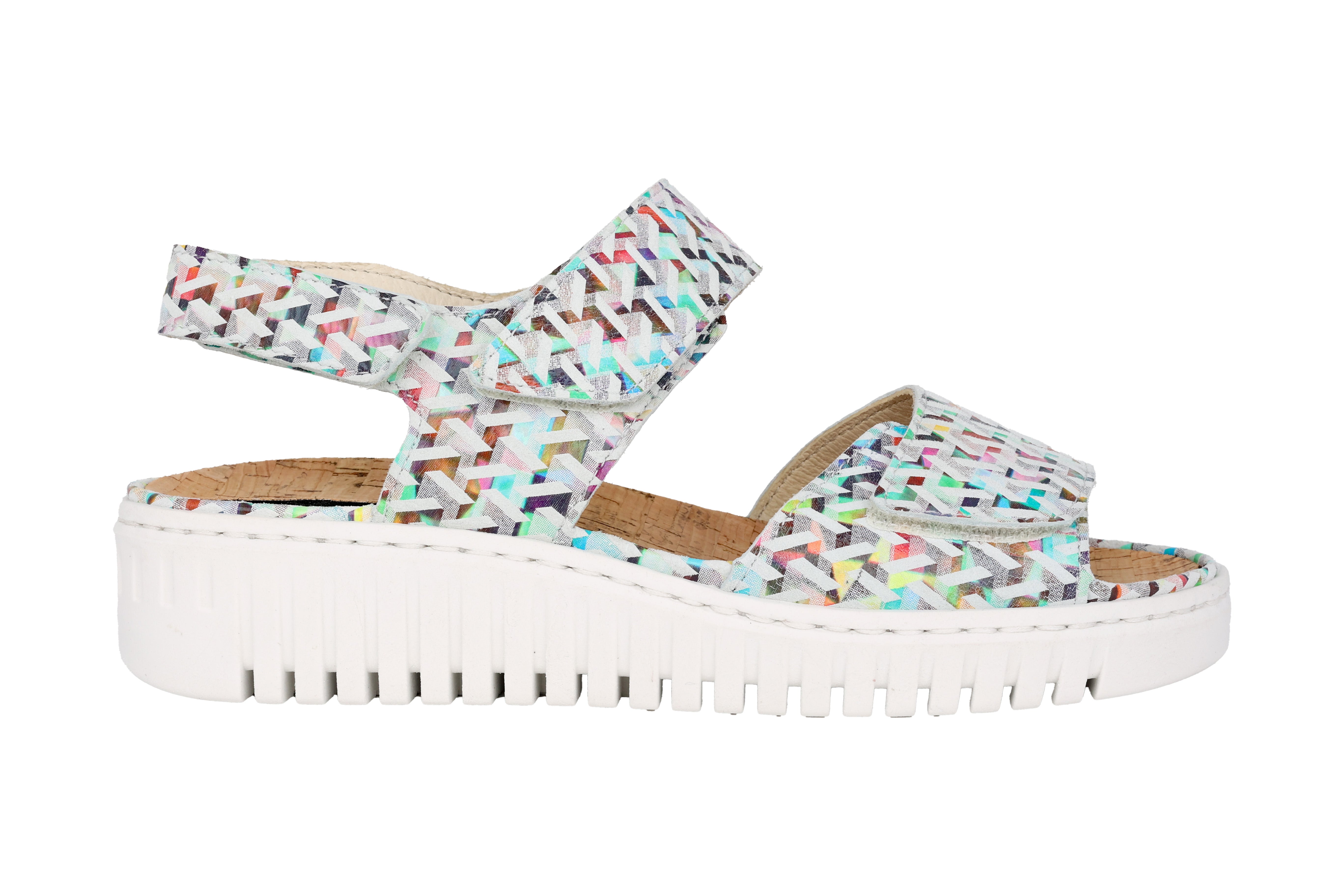 Damessandaal 'H-Willow' met brede pasvorm (H) - veelkleurig