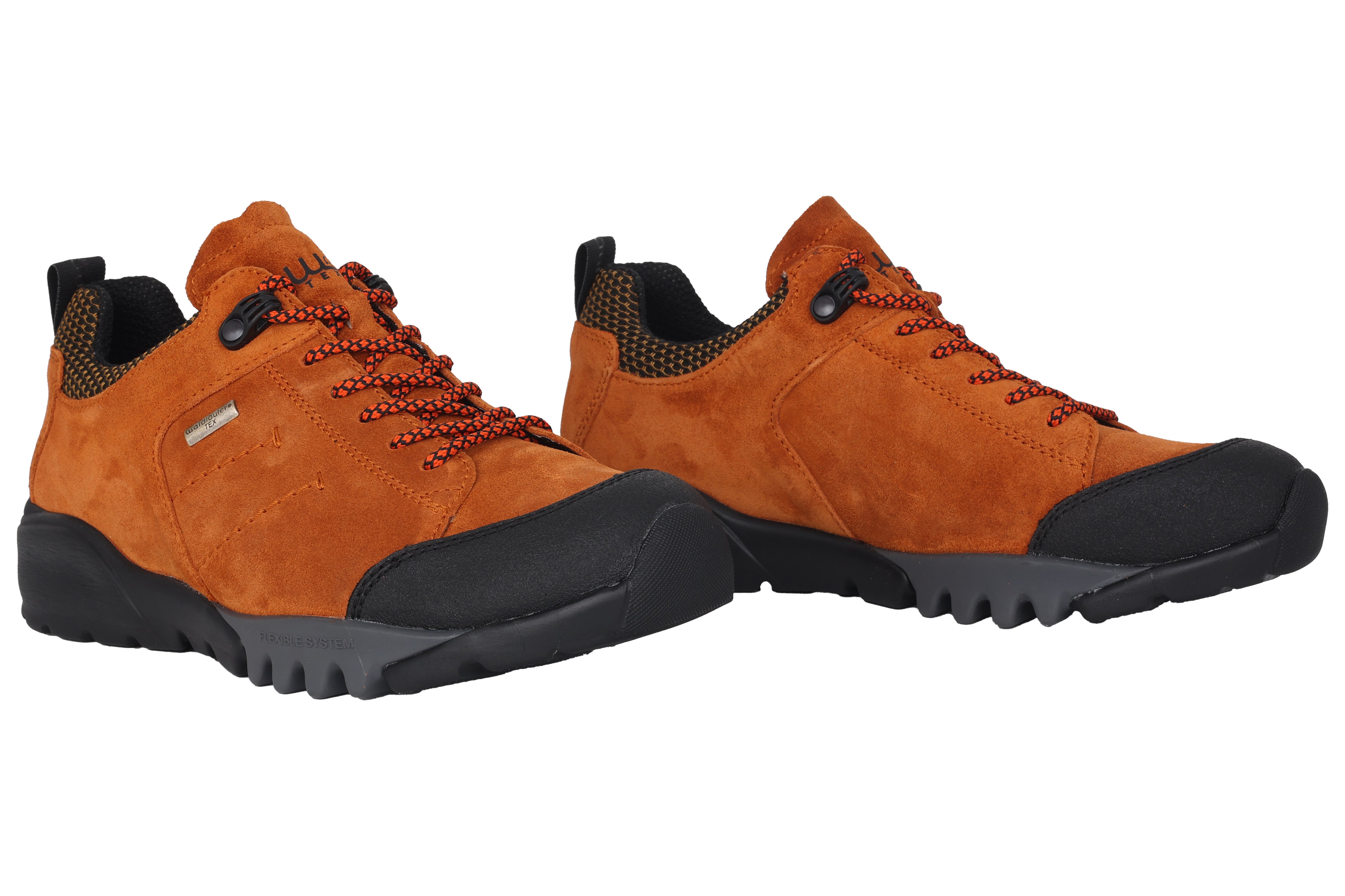 'H-Amiata' women's wide fit (H) waterproof outdoor shoes - orange