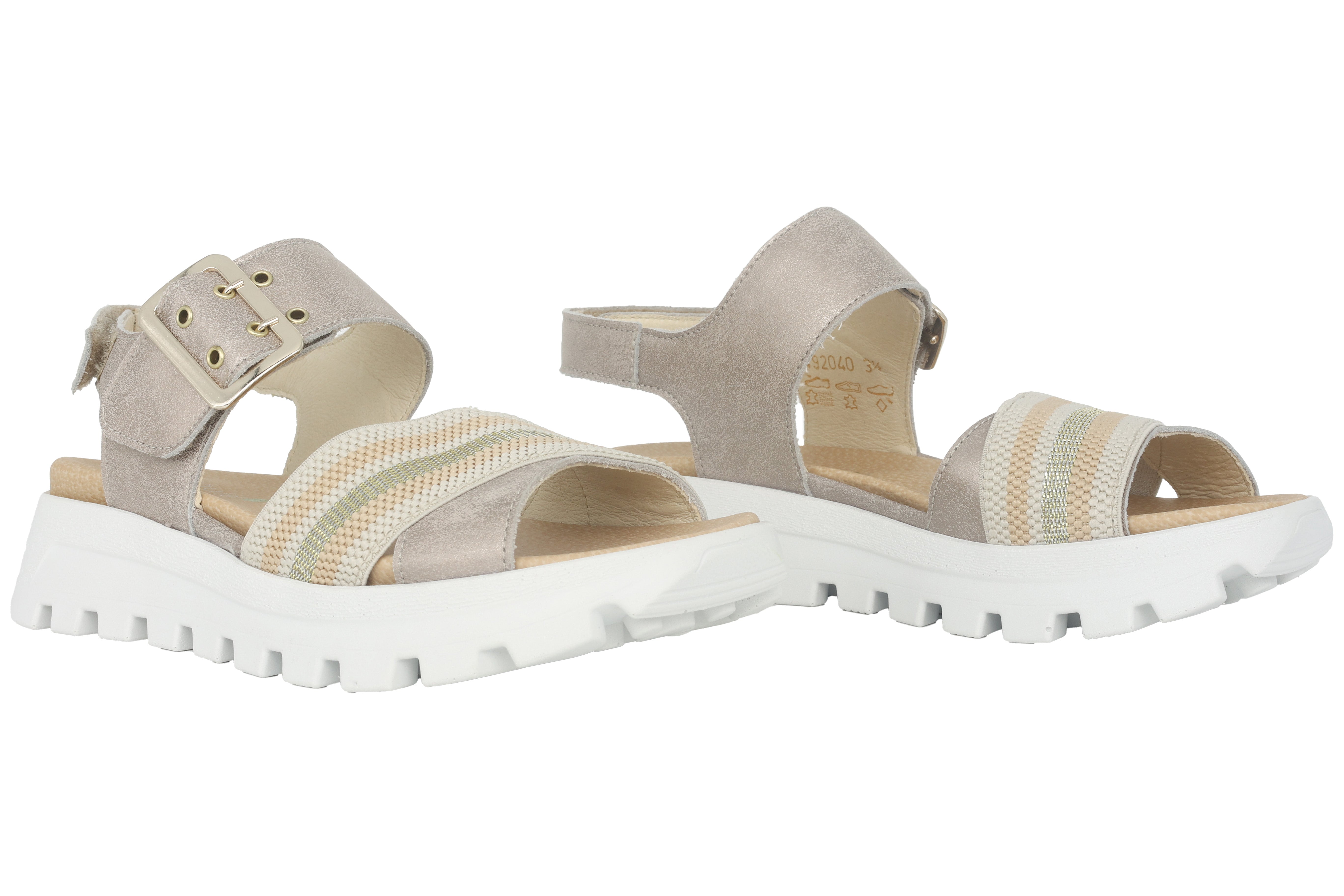 Damessandaal 'H-Nele' met brede pasvorm (H) - zilver