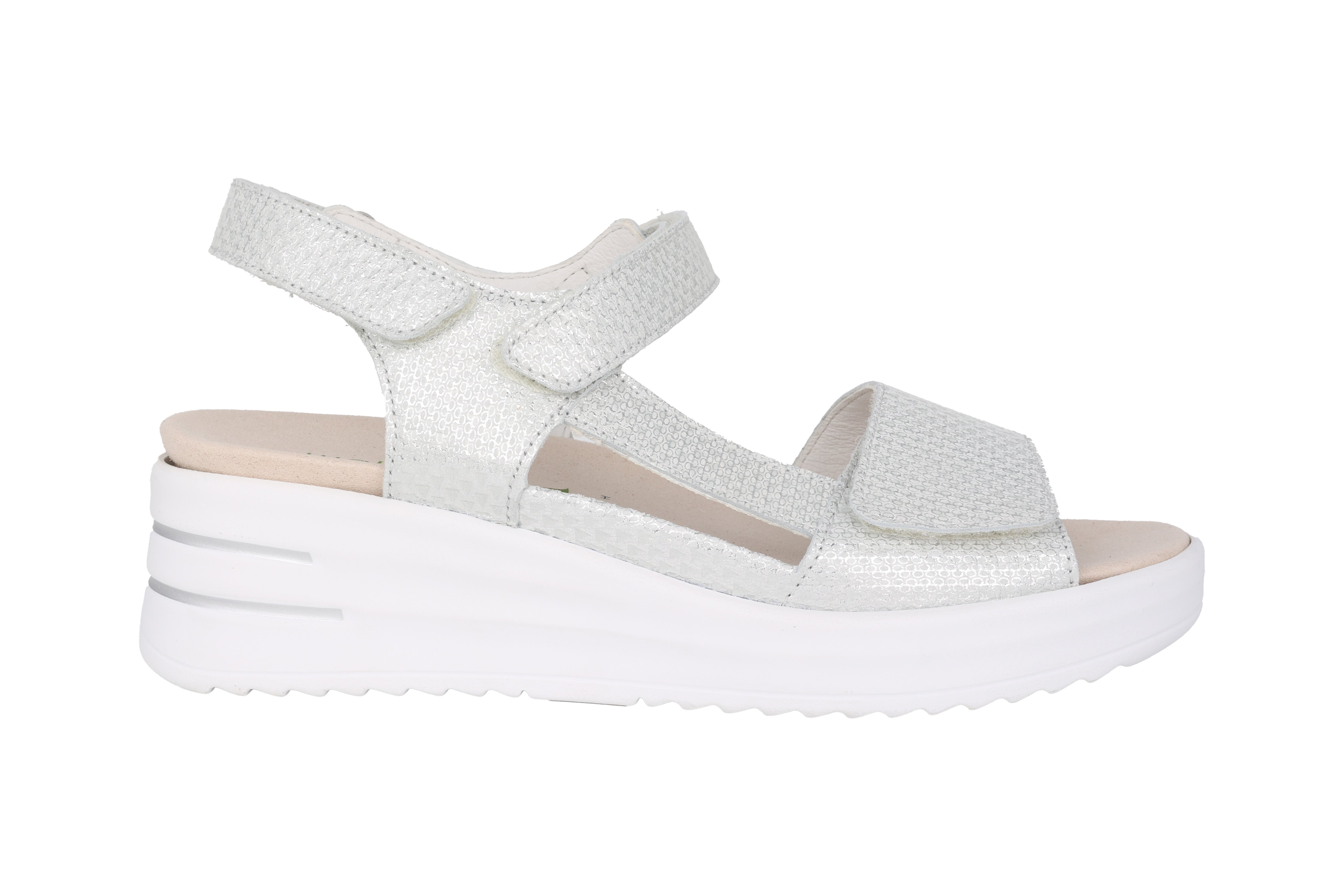 'H-Dina' women's wide fit (H) sandal - silver