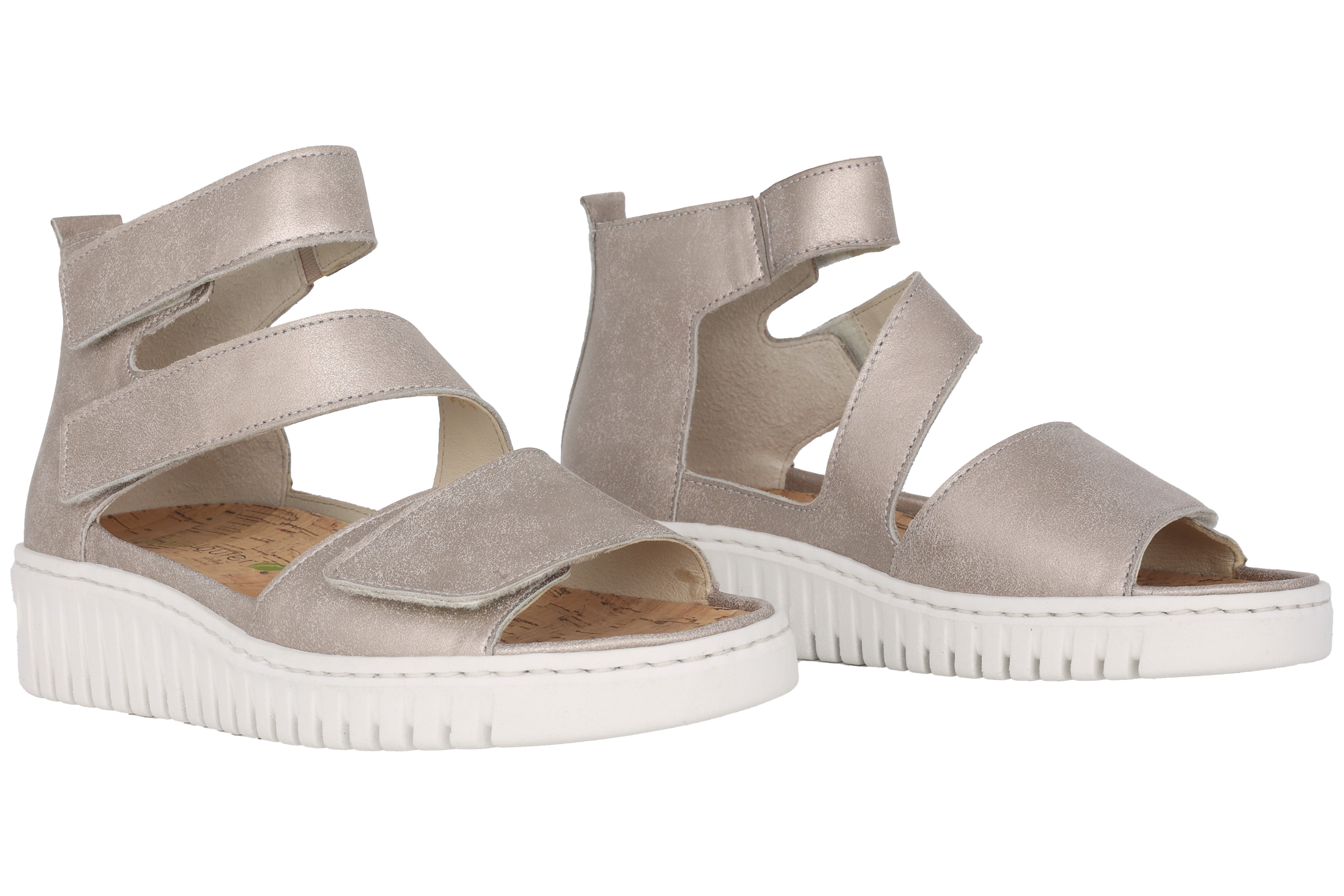 Damensandale „H-Willow“ mit weiter Passform (H) – Silber