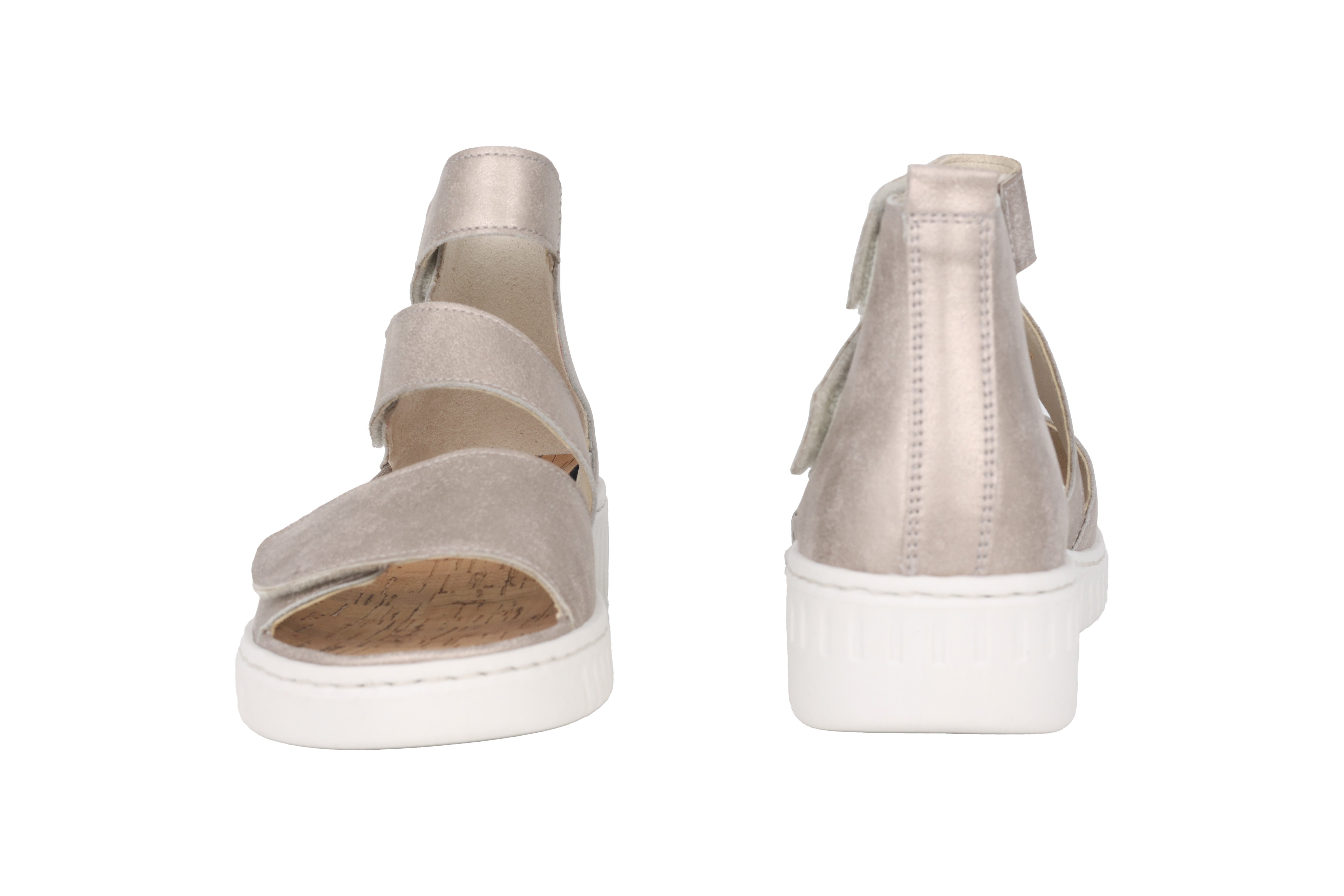 Damensandale „H-Willow“ mit weiter Passform (H) – Silber