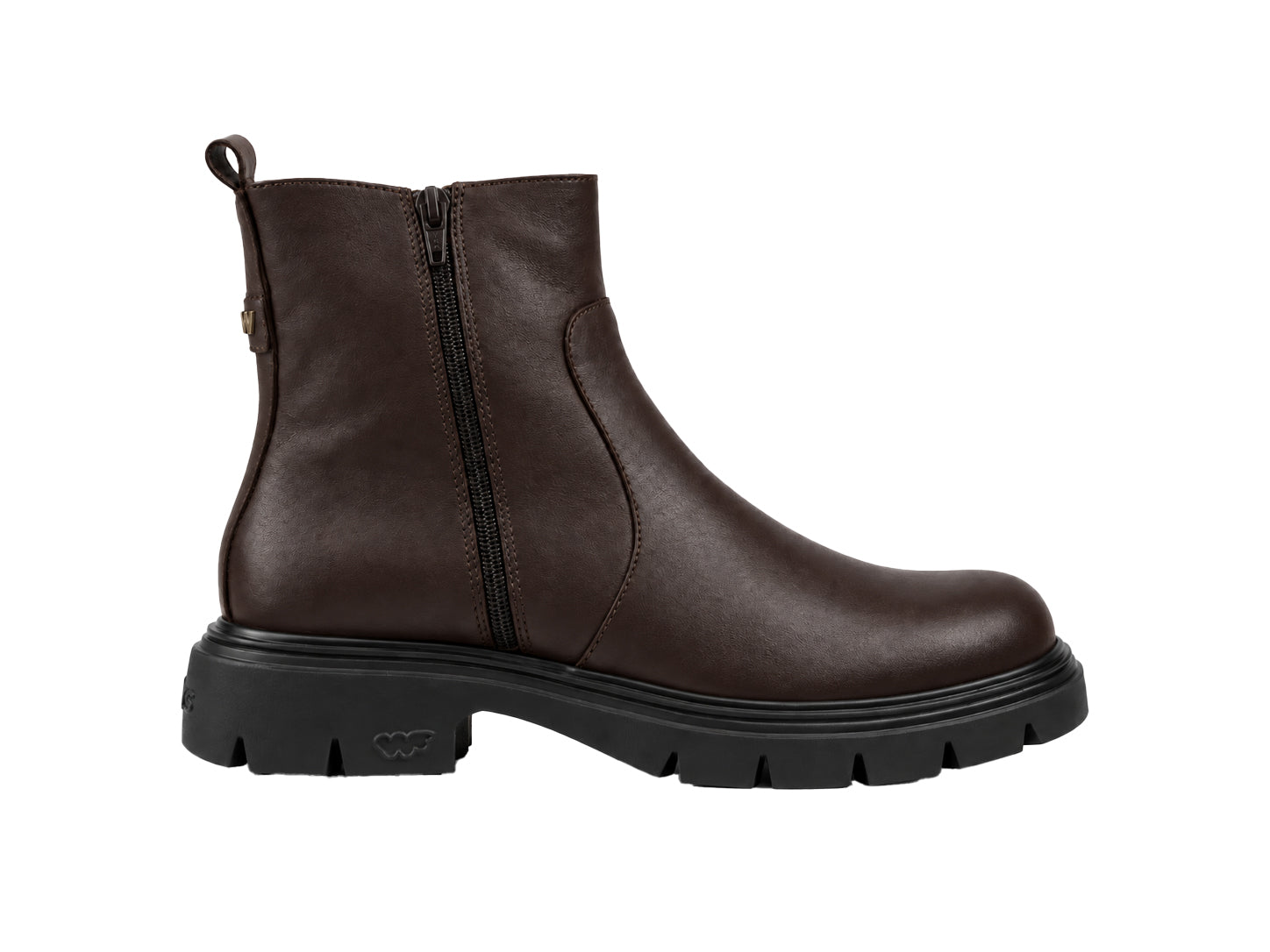 Damen-Lederstiefeletten „Bones 05“ – Braun