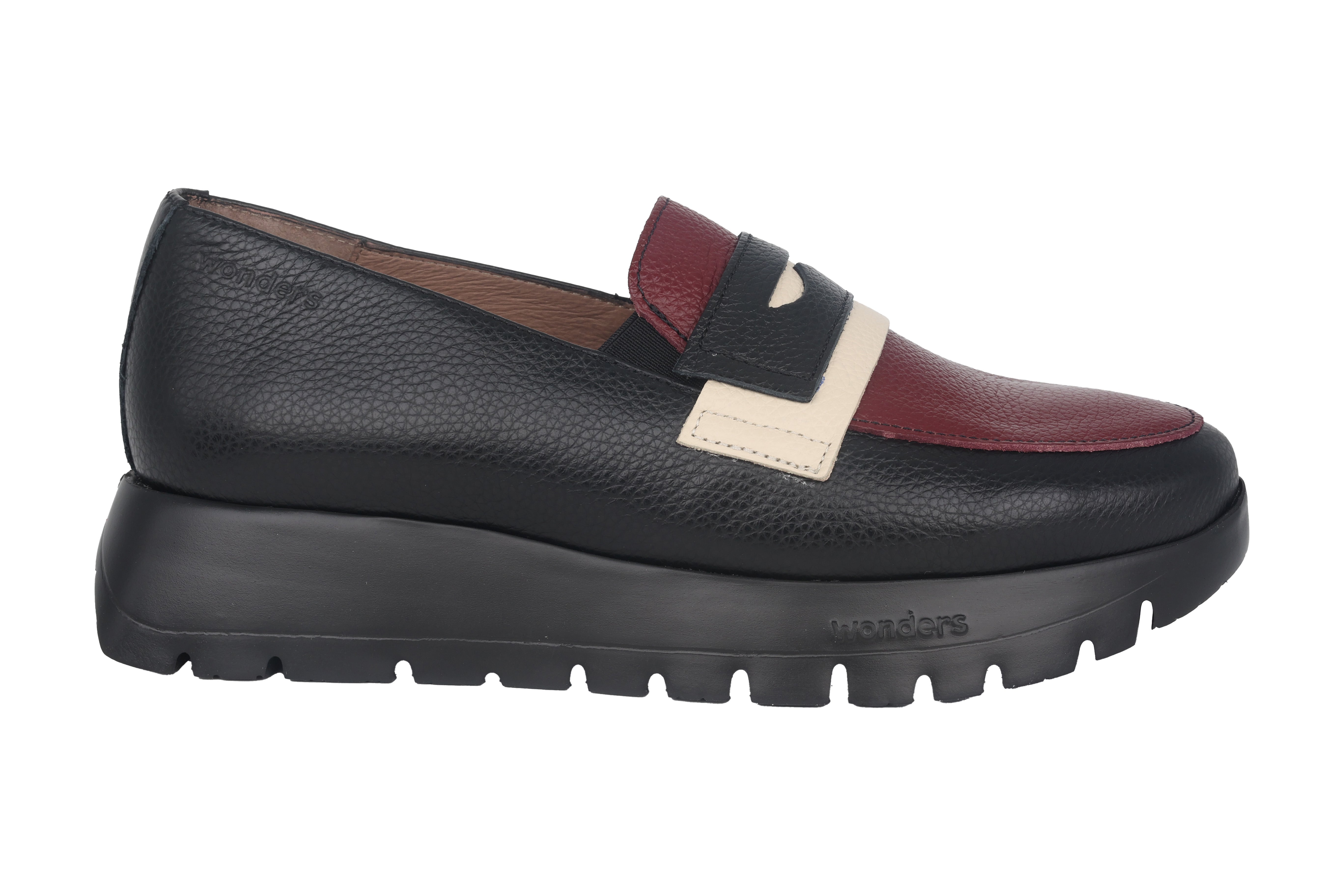 'Materia' women's loafers - black mix