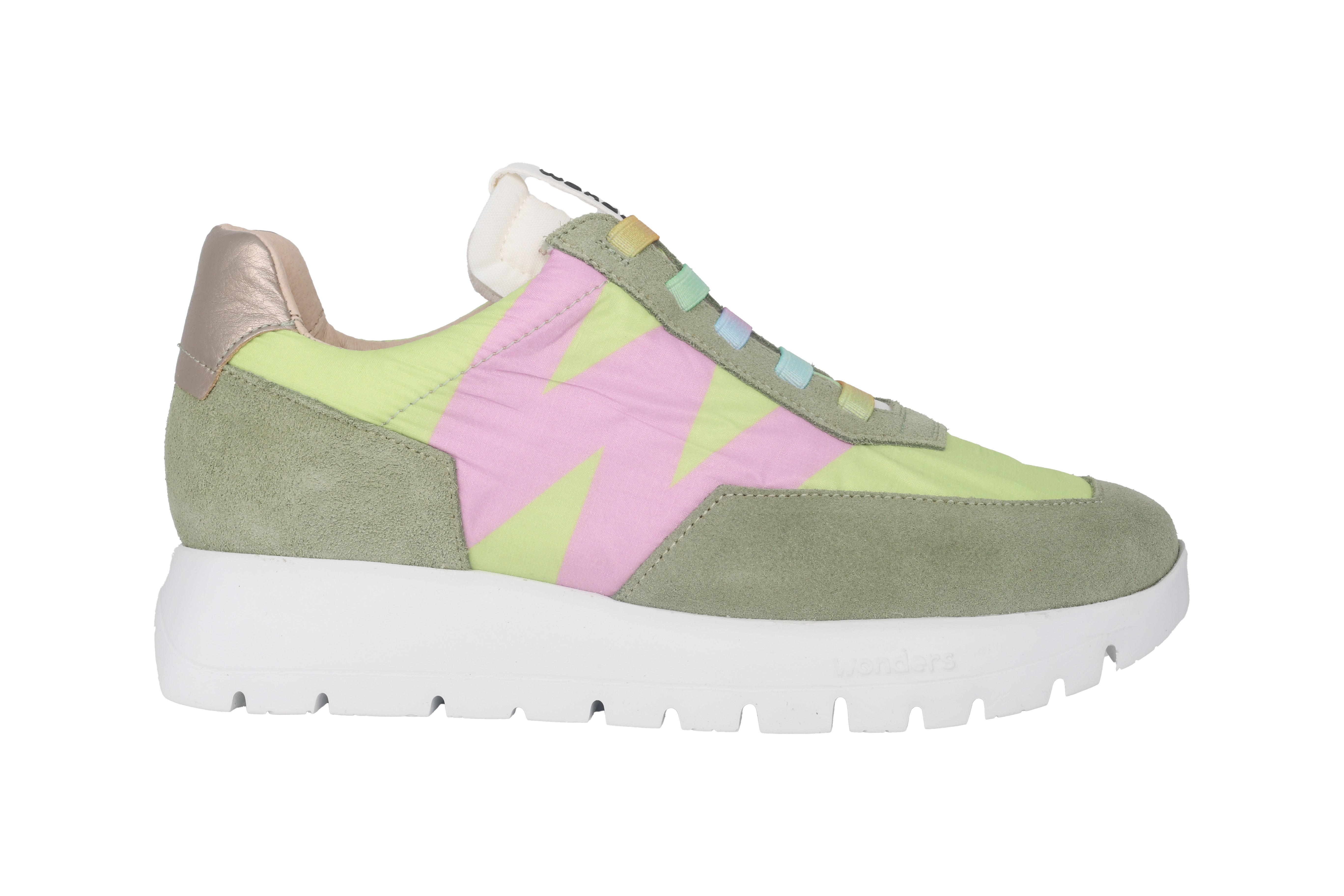 'Odisei' women's sneaker - green mix