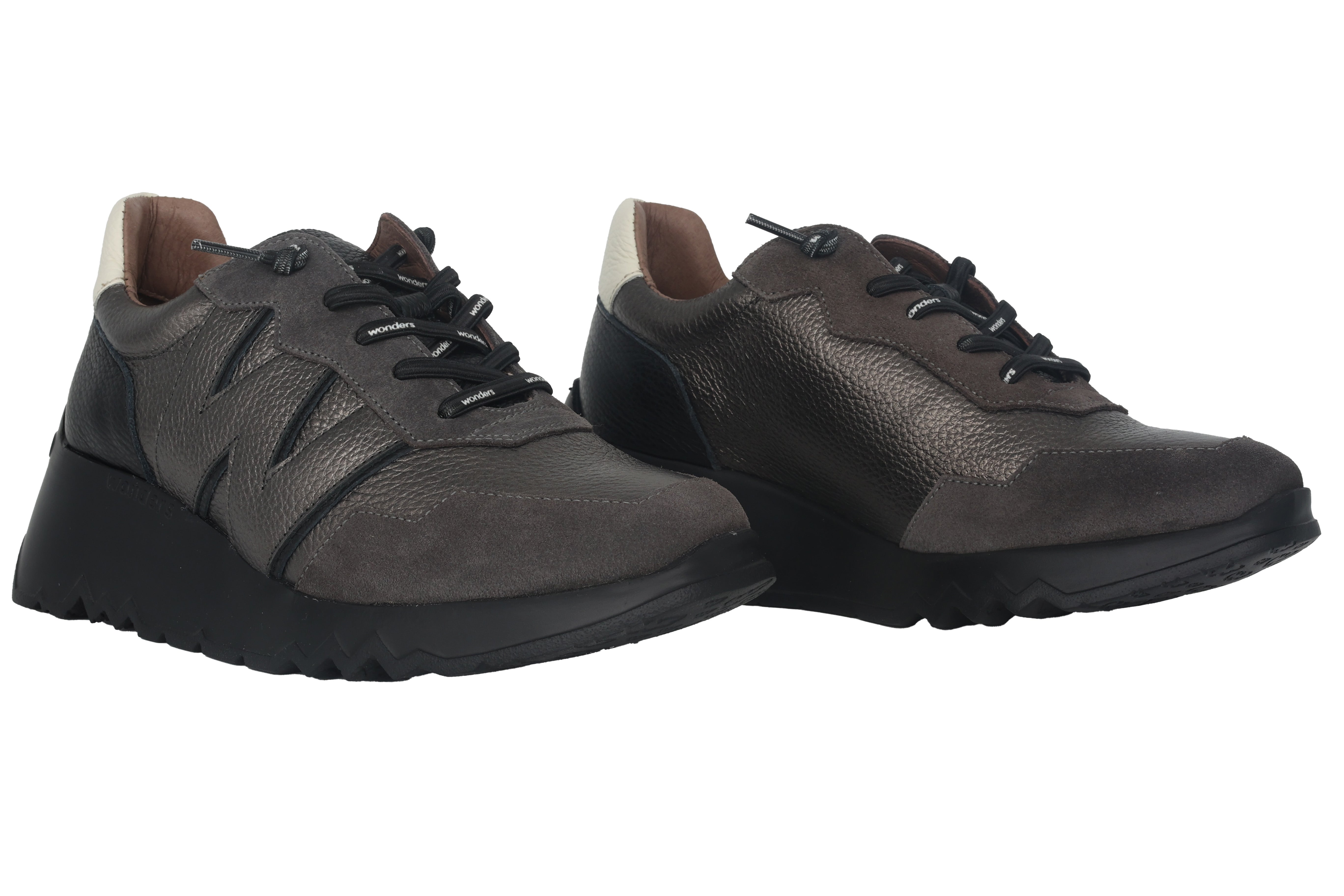 'Track' women's lace-up sneaker - Grey