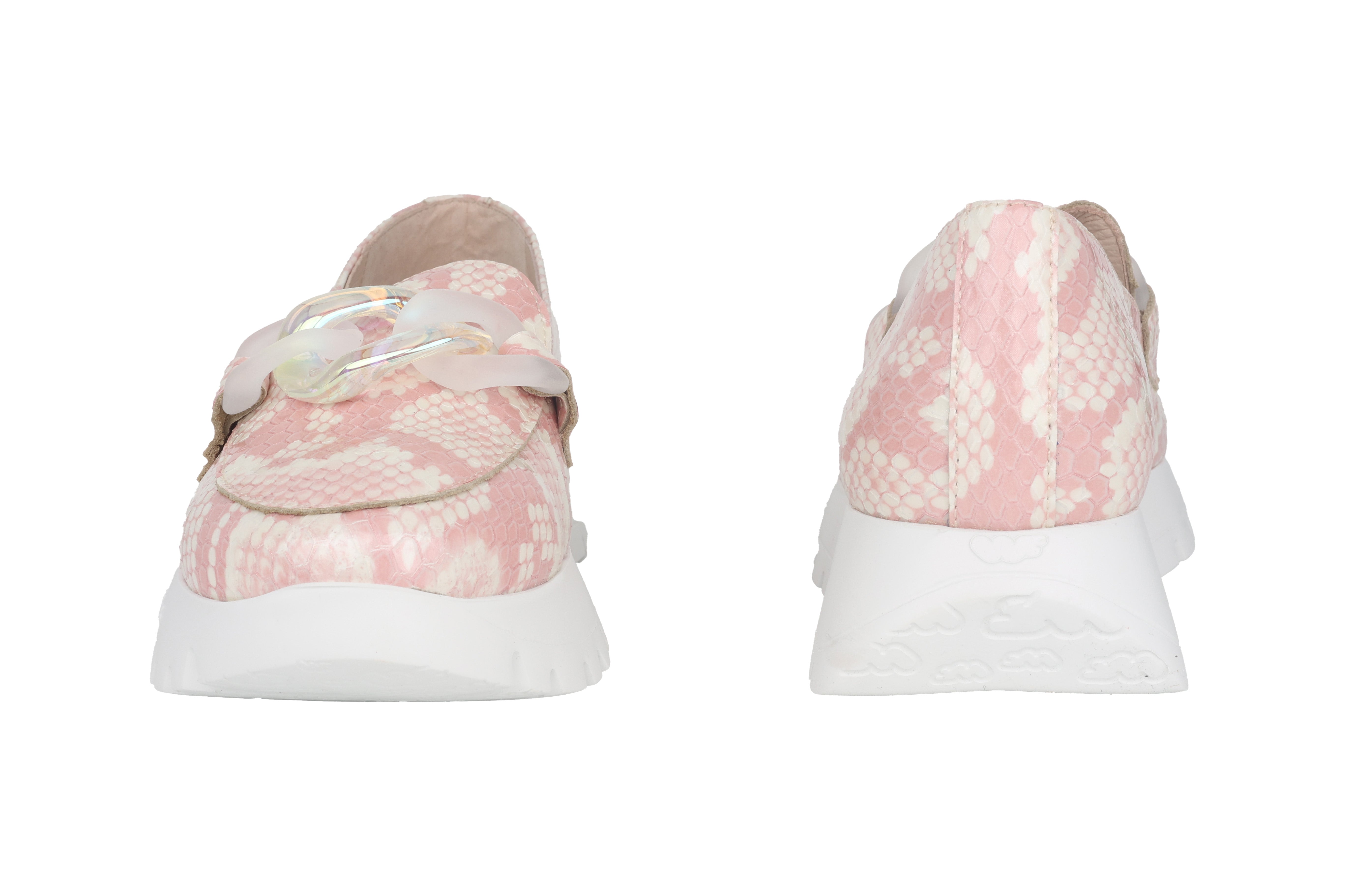 'Rose' women's loafer - Pink silver