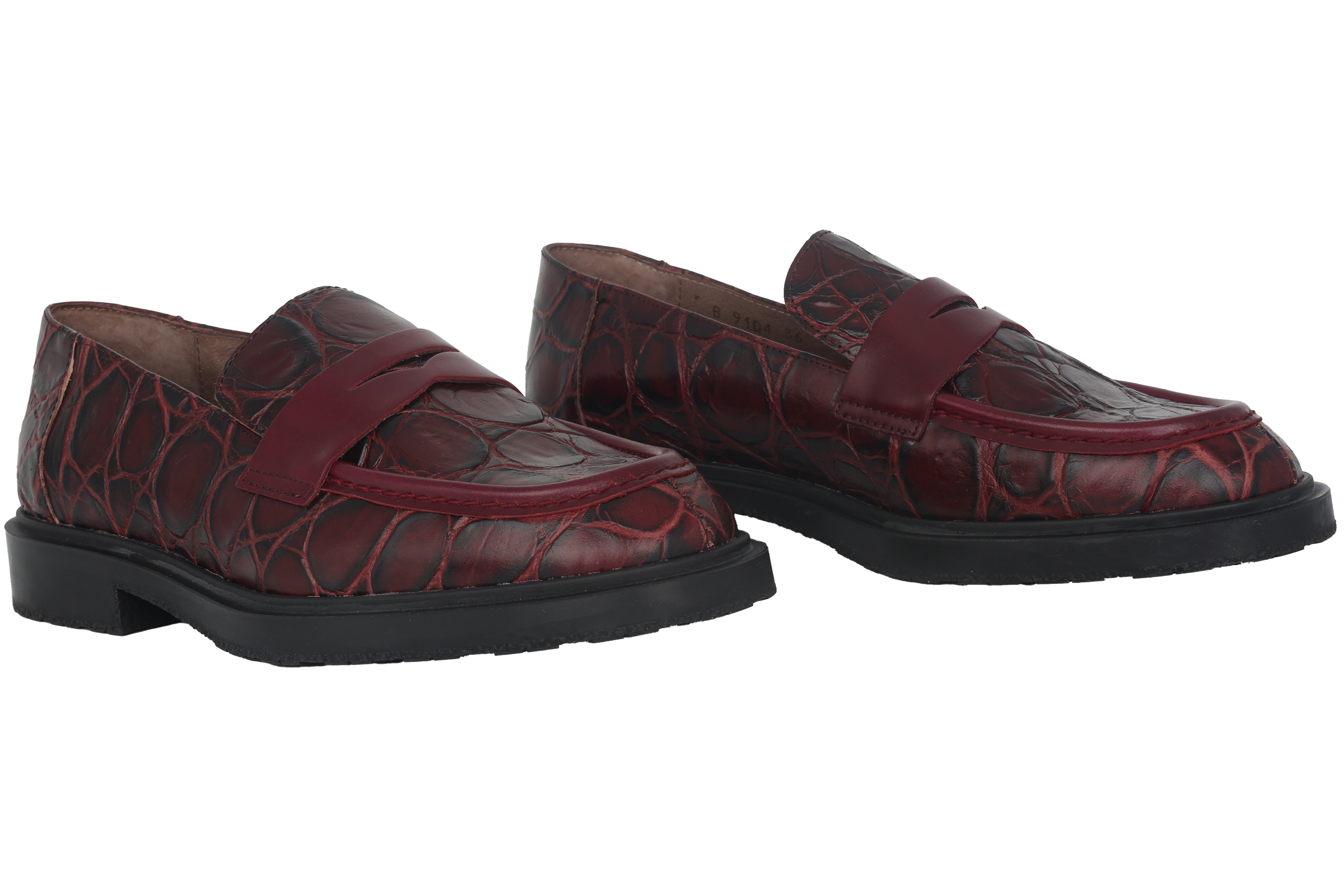 'Ned' women's loafer - red croco