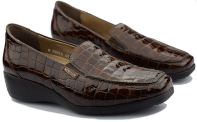 'CELKA' women's loafer - Brown croco patent - Chaplinshoes'CELKA' women's loafer - Brown croco patentMephisto
