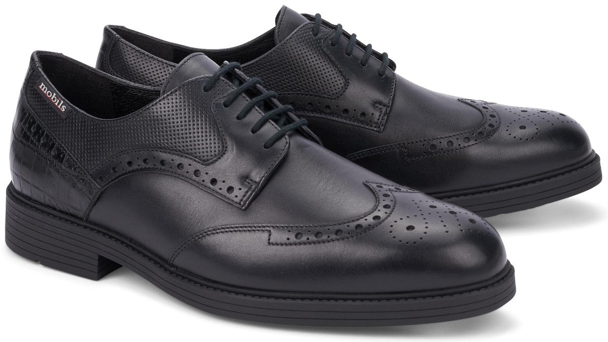 'FERNAND' men's ergonomic lace-up shoe - Black - Chaplinshoes'FERNAND' men's ergonomic lace-up shoe - BlackMephisto