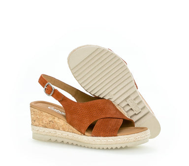 Gabor 62.831.49 Women's Sandals - Nubuck - Brown - ChaplinshoesGabor 62.831.49 Women's Sandals - Nubuck - BrownGabor