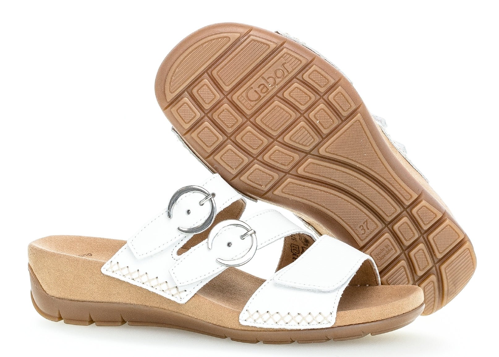 Gabor 63.733.21 women sandals - white leather - ChaplinshoesGabor 63.733.21 women sandals - white leatherGabor