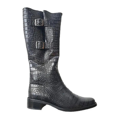 Gabor 91.613.69 dark grey leather long boot for women LEG WIDTH VARIO LARGE - ChaplinshoesGabor 91.613.69 dark grey leather long boot for women LEG WIDTH VARIO LARGEGabor