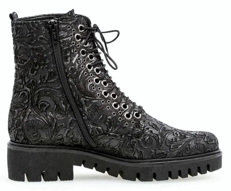 Gabor 92.788.87 black leather mid-high boot for women - ChaplinshoesGabor 92.788.87 black leather mid-high boot for womenGabor