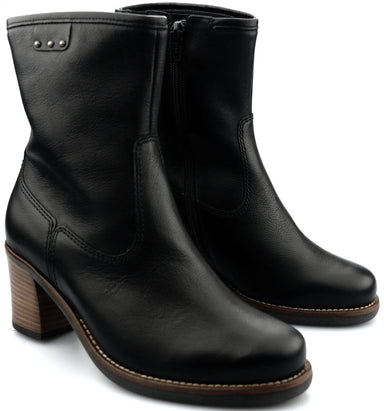 Gabor ankle boots 92.814.61 black leather - ChaplinshoesGabor ankle boots 92.814.61 black leatherGabor