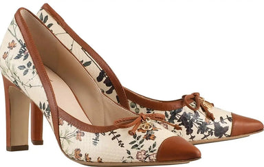 Högl Pumps LILETTE 1-107018-2410 beige/brown flowerprint - ChaplinshoesHögl Pumps LILETTE 1-107018-2410 beige/brown flowerprintHögl